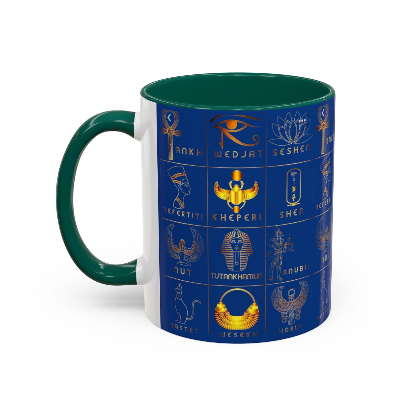 Egyptian Themed Mug, Colorful Coffee Cup, Unique Gift for Her, Art Print Mug, Home Decor, Office Tumbler, Coffee Lover Gift