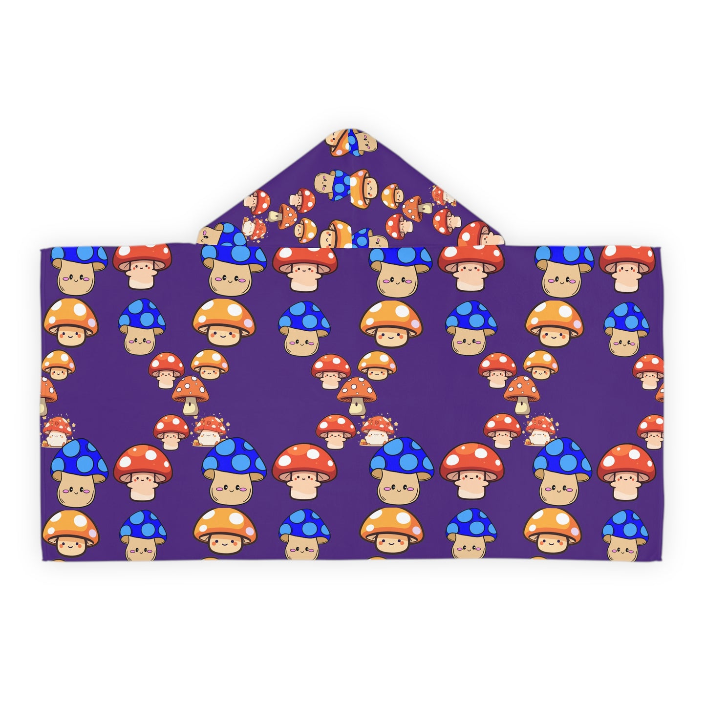 Whimsical Mushroom Youth Hooded Towel, Cute Bath Towel, Kids Beach Cover-Up, Toddler Swim Towel, Fun Gift for Summer