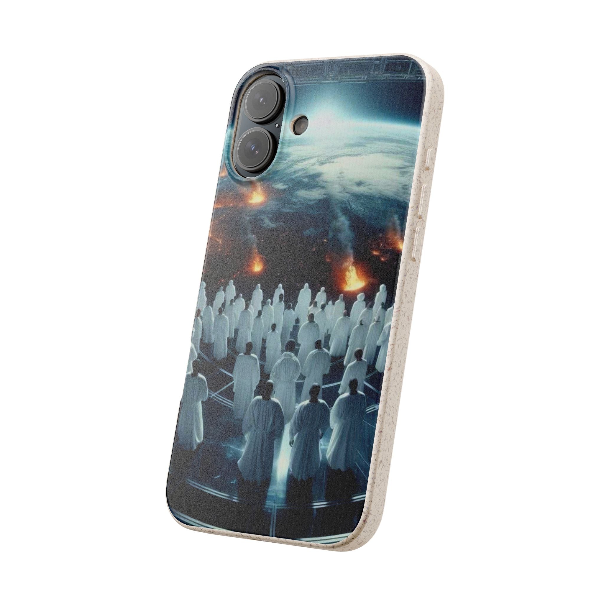 Galactic Gathering Biodegradable Phone Case - Eco-Friendly Cosmic Design