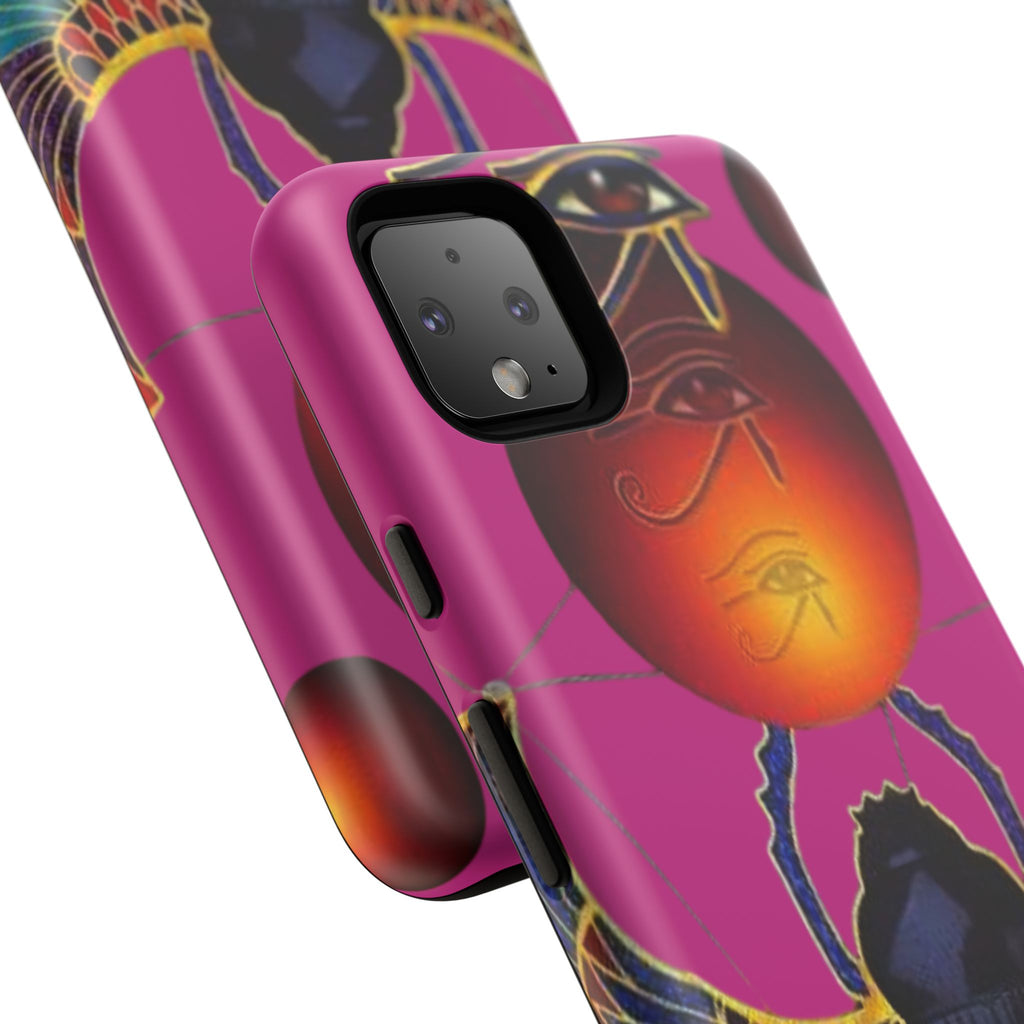 Vibrant Phone Case with Egyptian Inspired Design, Durable Phone Cover, Unique Gift for Her, Artful Accessory for Everyday Use