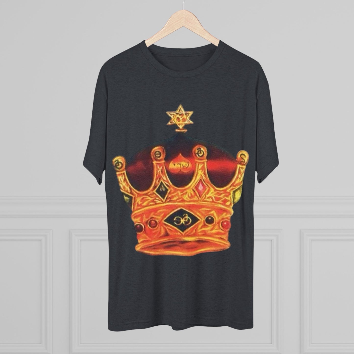 Crowned Glory Tee | Unisex Tri-Blend Crew Tee, King Shirt for Royalty, Everyday Casual Wear, Gift for Birthday, Unique Art Tee
