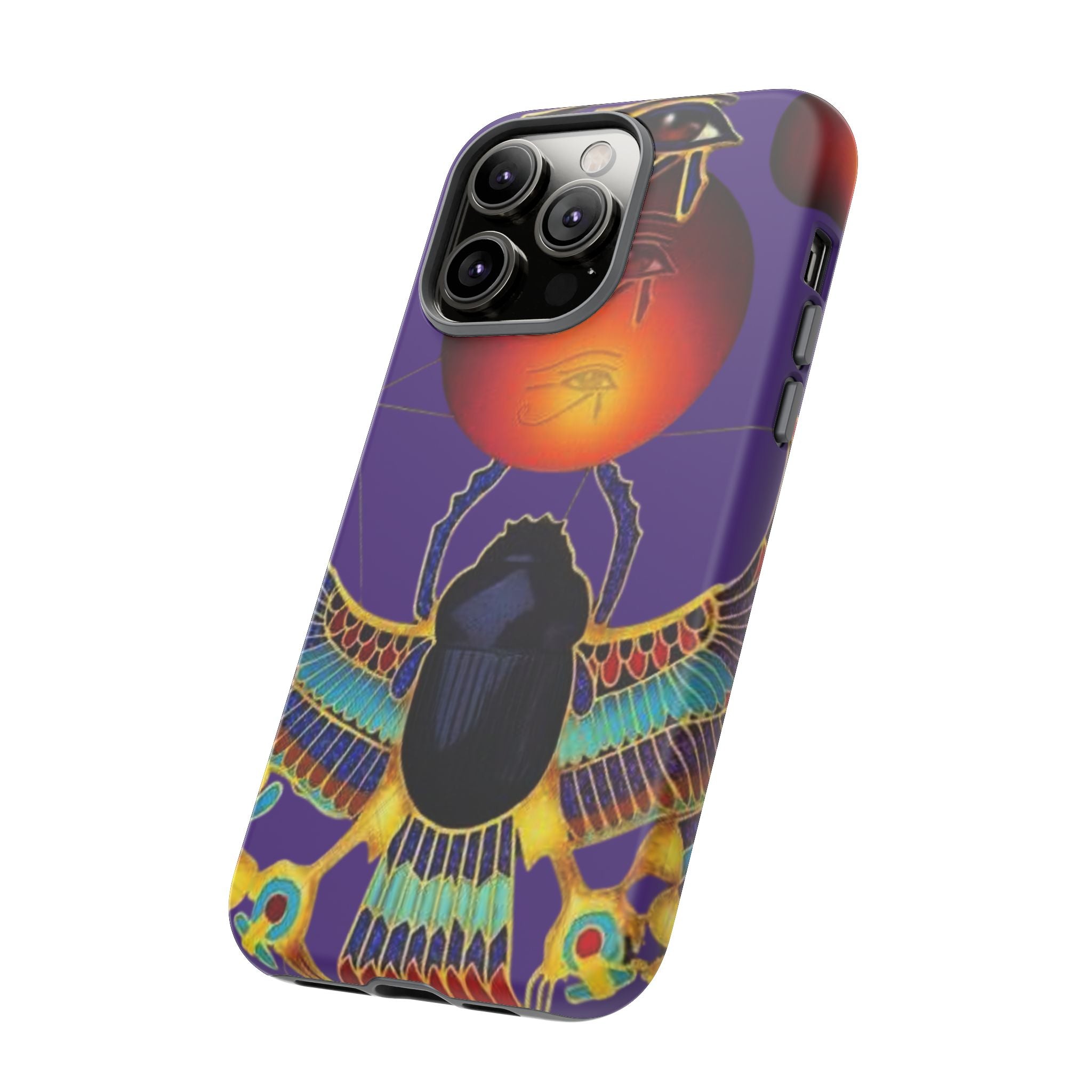 Colorful Phone Case with Egyptian-Inspired Design, Tough Cases for Gift, Phone Protection, Unique Accessories, Festival Style, Phone Cover