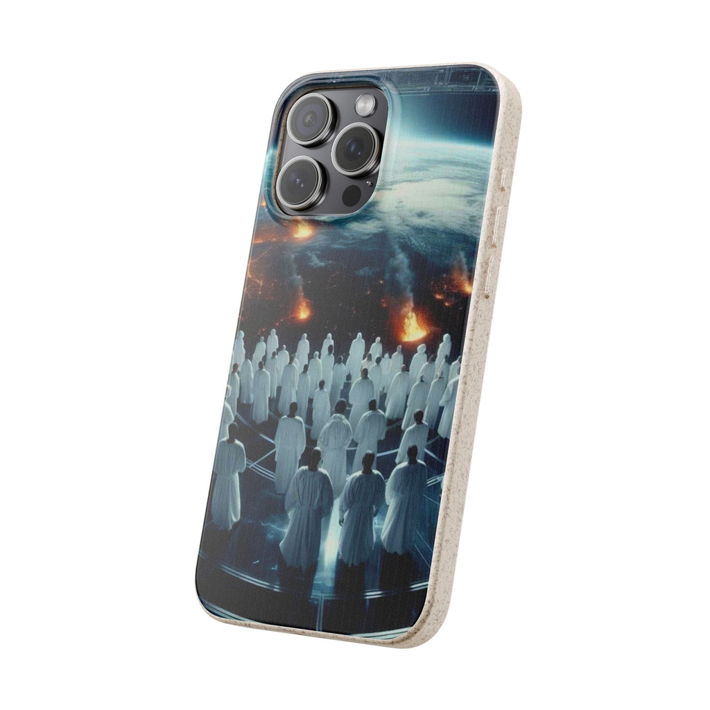 Galactic Gathering Biodegradable Phone Case - Eco-Friendly Cosmic Design
