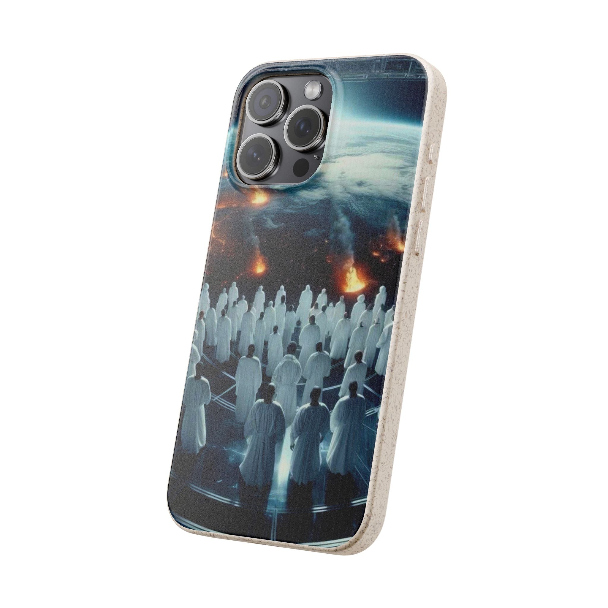 Galactic Gathering Biodegradable Phone Case - Eco-Friendly Cosmic Design