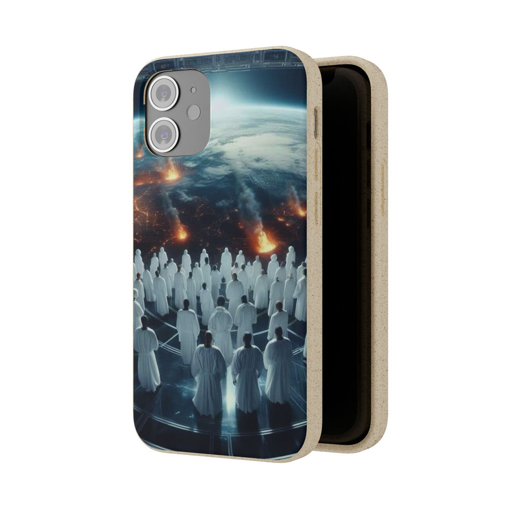 Galactic Gathering Biodegradable Phone Case - Eco-Friendly Cosmic Design