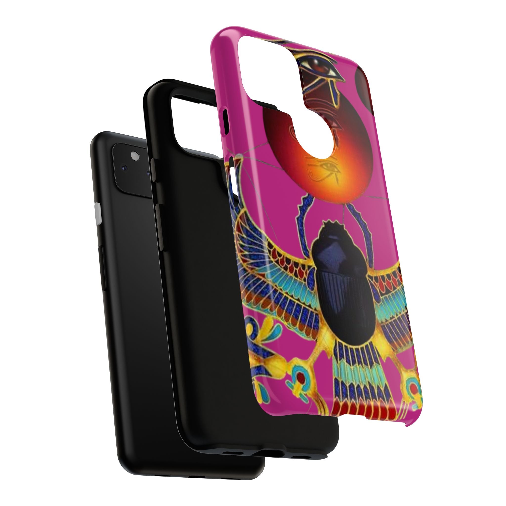 Vibrant Phone Case with Egyptian Inspired Design, Durable Phone Cover, Unique Gift for Her, Artful Accessory for Everyday Use