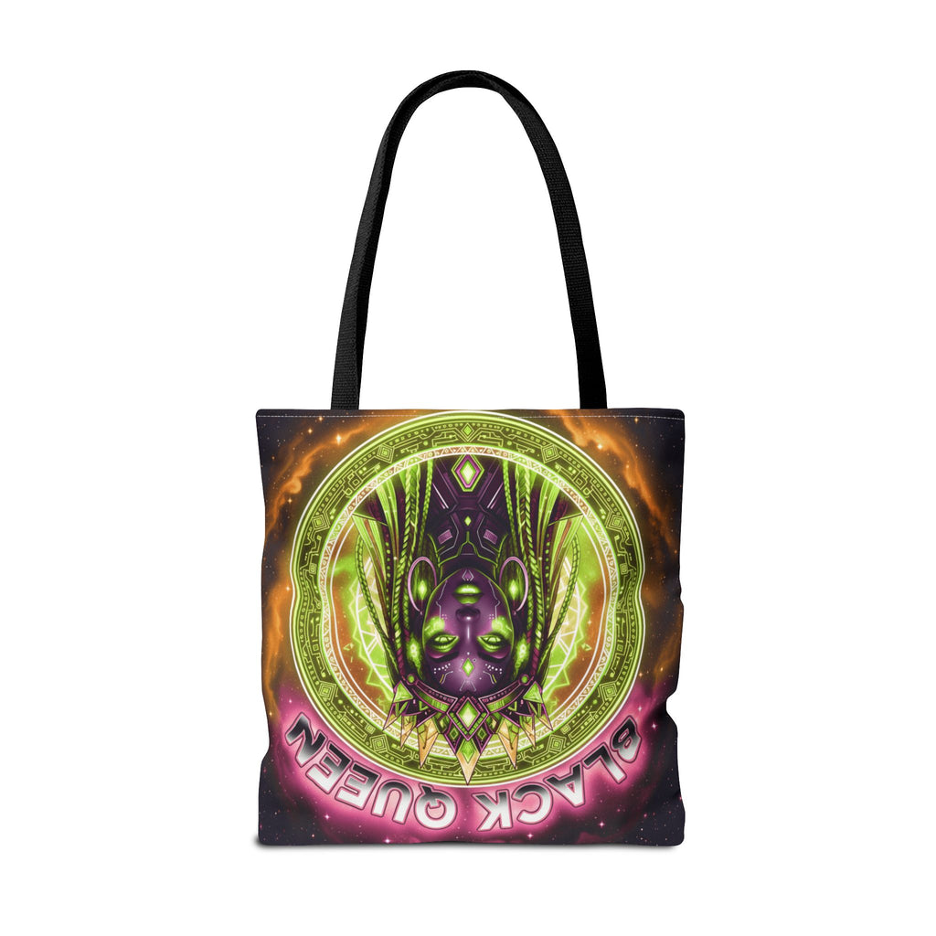 Black Queen Art Tote Bag — Afrocentric Cosmic Portrait Tote