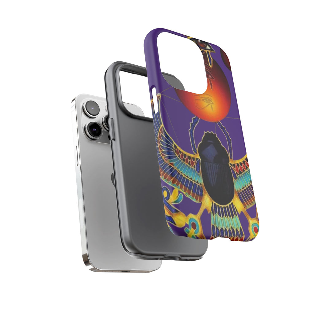 Colorful Phone Case with Egyptian-Inspired Design, Tough Cases for Gift, Phone Protection, Unique Accessories, Festival Style, Phone Cover