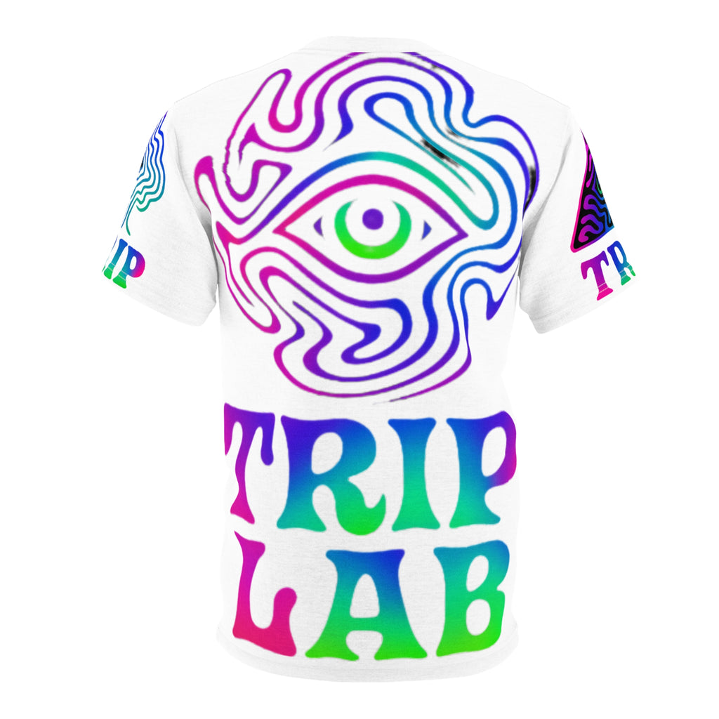 Psychedelic Graphic Tee, Festival Shirt, Unisex Cut & Sew Tee, Colorful AOP T-Shirt, Boho Vibe Apparel