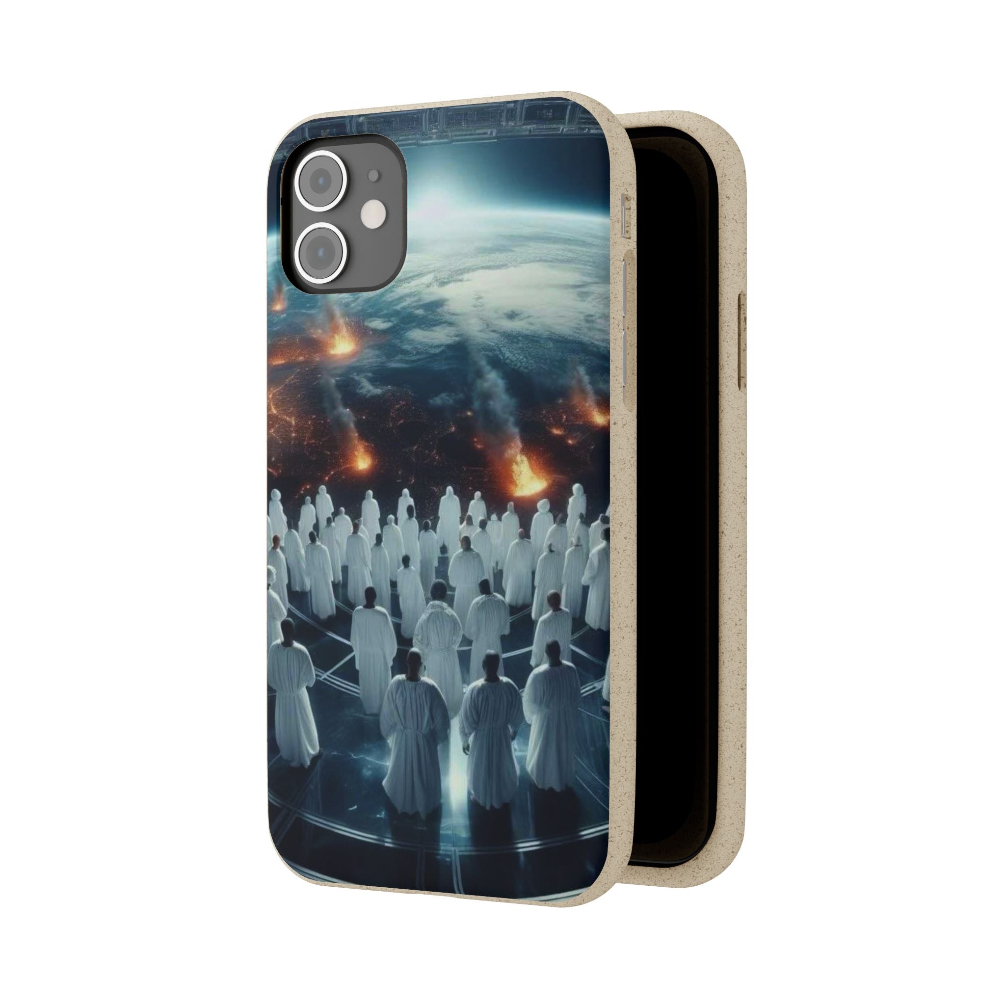 Galactic Gathering Biodegradable Phone Case - Eco-Friendly Cosmic Design