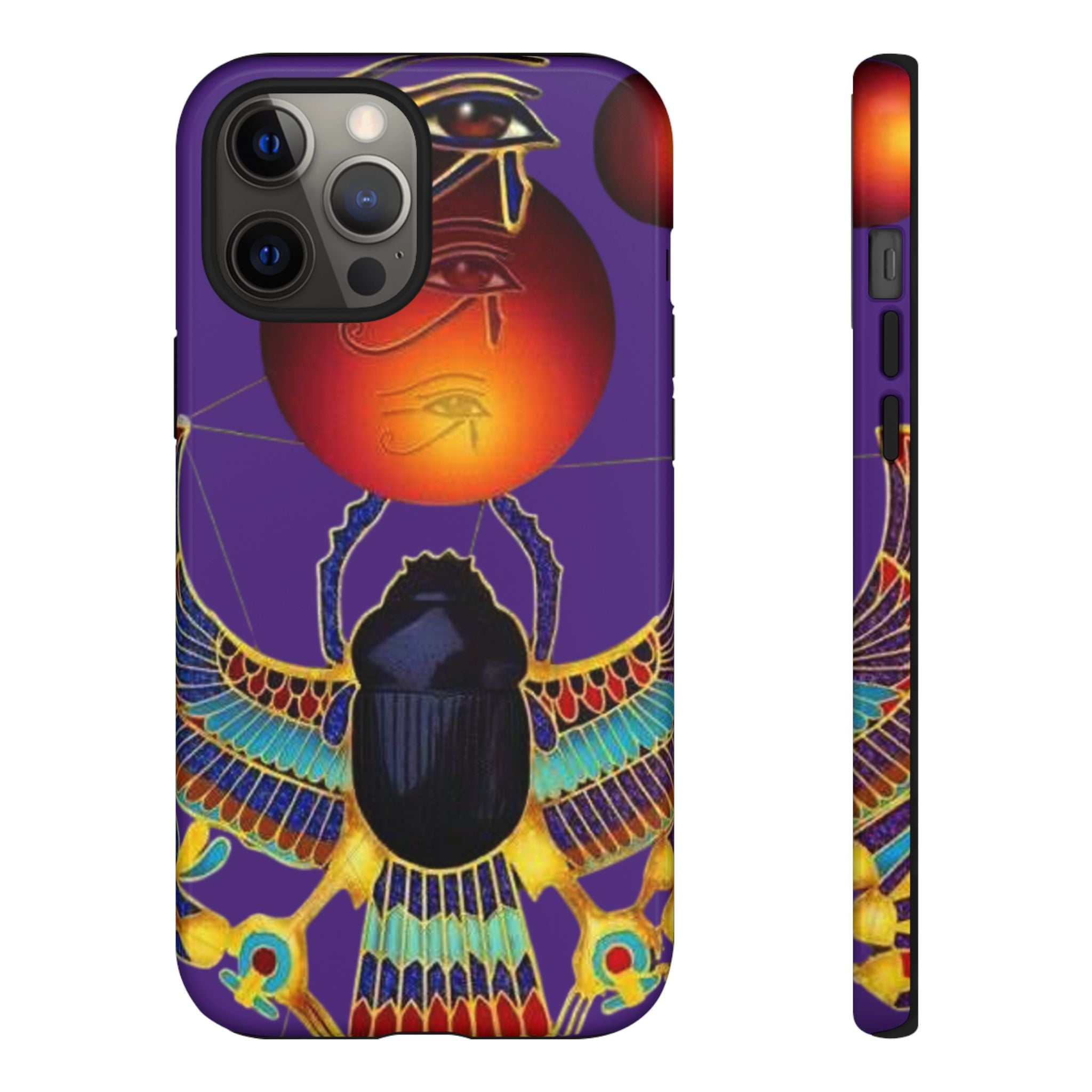 Colorful Phone Case with Egyptian-Inspired Design, Tough Cases for Gift, Phone Protection, Unique Accessories, Festival Style, Phone Cover