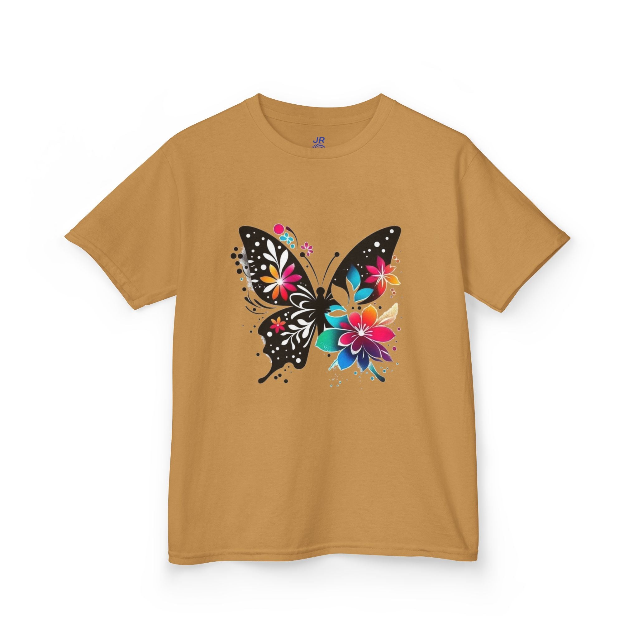 Colorful Butterfly Kids T-Shirt, Fun Summer Tee, Gift for Kids, Cute Butterfly Design, Toddler Summer Apparel, Artful Kids Wear