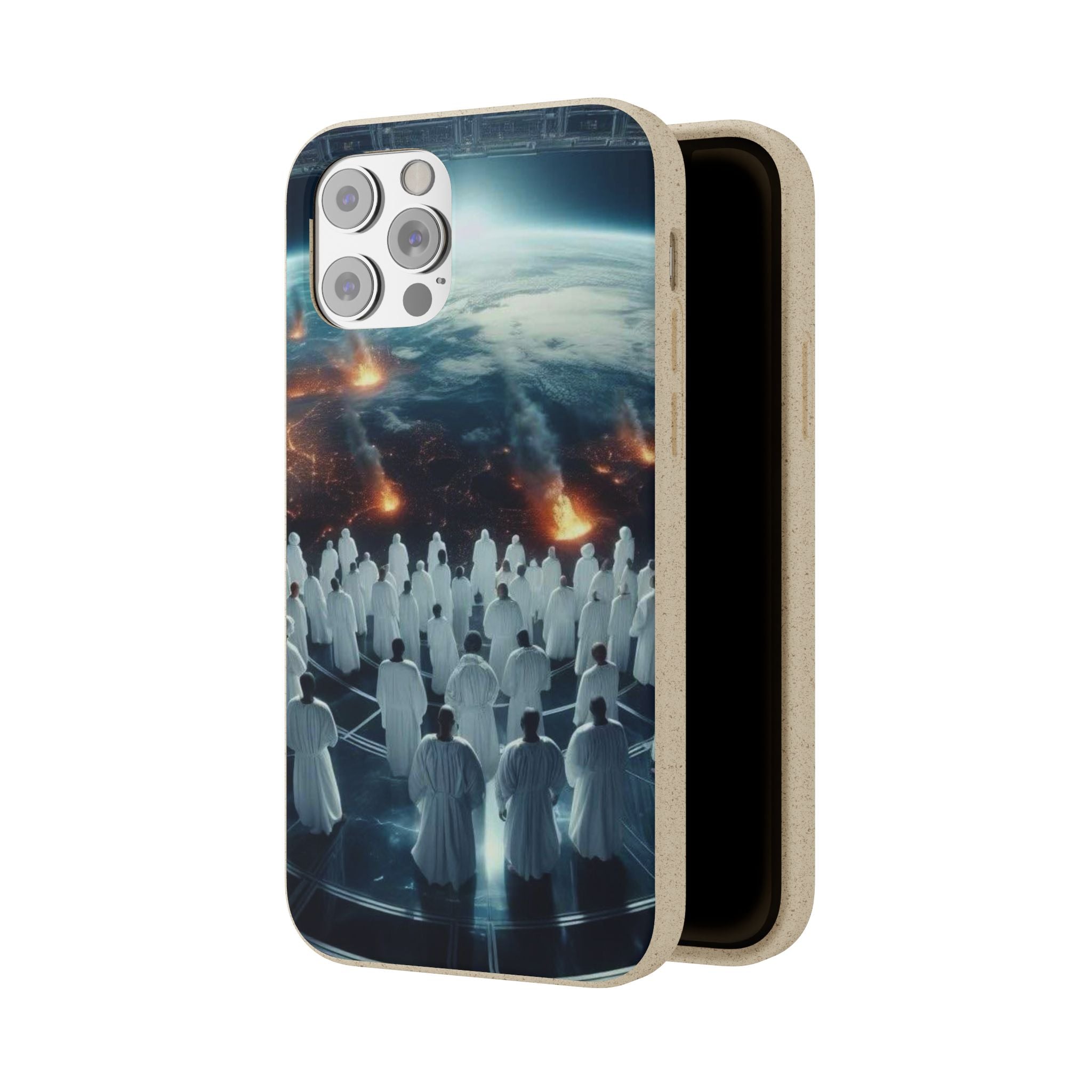 Galactic Gathering Biodegradable Phone Case - Eco-Friendly Cosmic Design