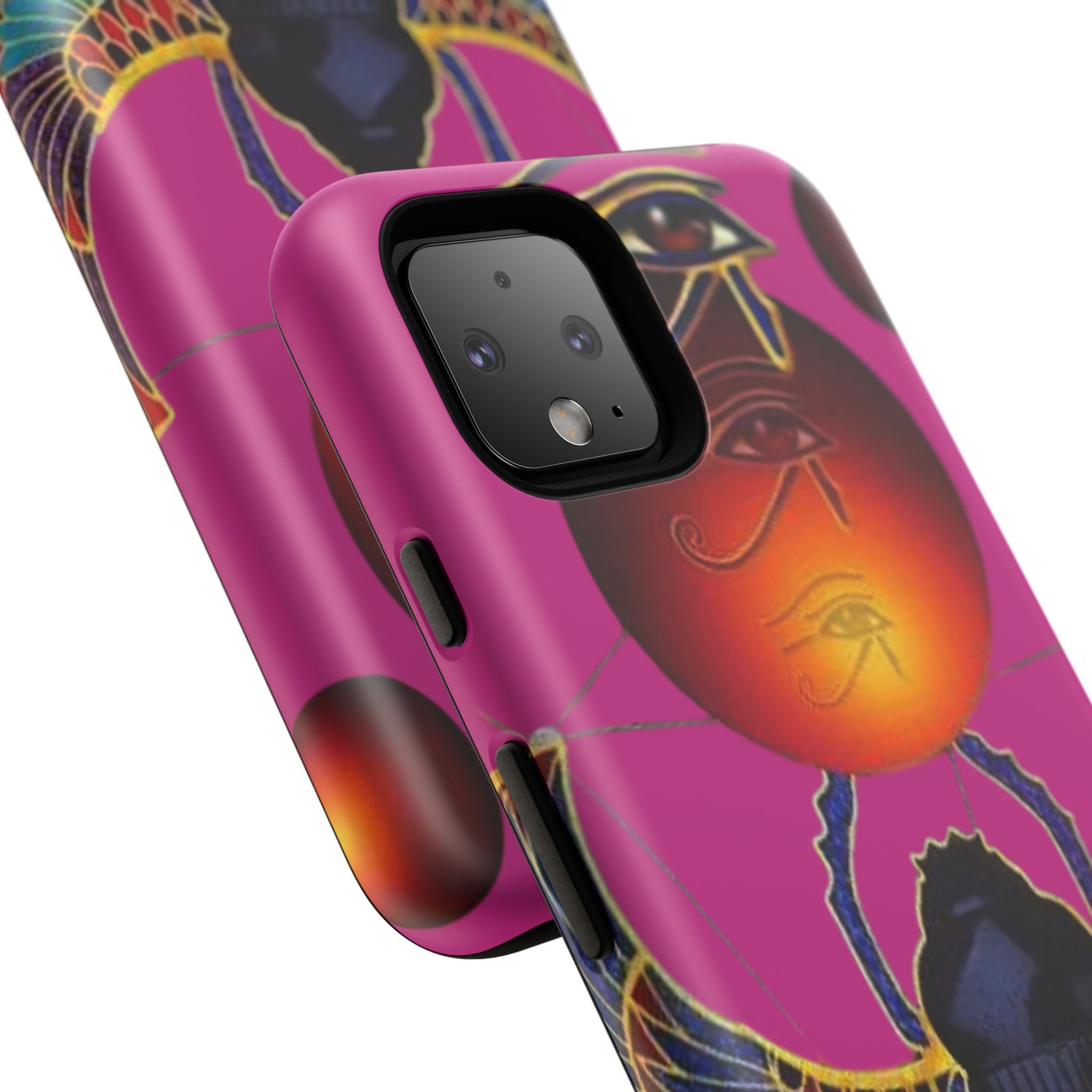 Vibrant Phone Case with Egyptian Inspired Design, Durable Phone Cover, Unique Gift for Her, Artful Accessory for Everyday Use