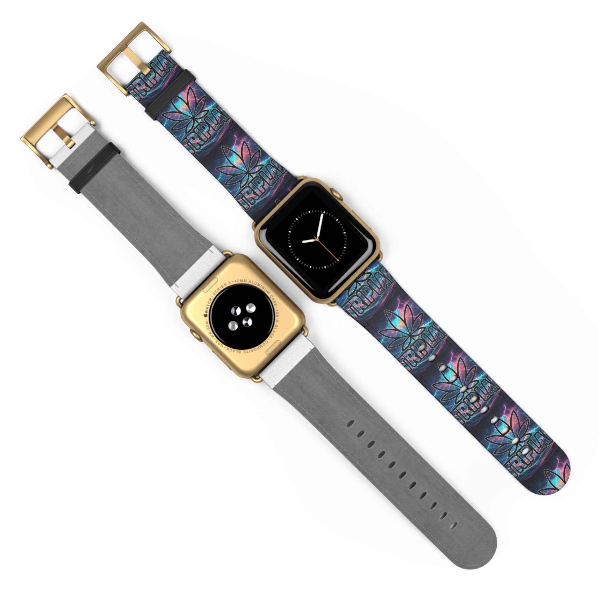 Galaxy Lotus Watch Band — Colorful Floral Pattern Apple Watch Strap