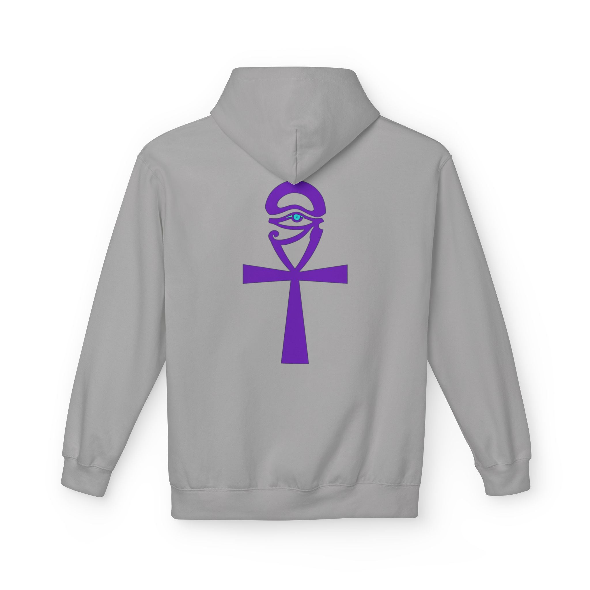 Ankh Symbol Fleece Hoodie | Unisex Cozy Wear for Spiritual Souls, Perfect Gift for Festivals, Meditation, and Everyday Comfort