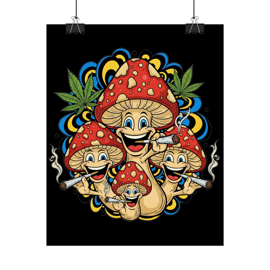 Whimsical Mushroom Art Prints, Psychedelic Decor, Unique Wall Art, Gift for Mushroom Lovers, Bohemian Home Decor