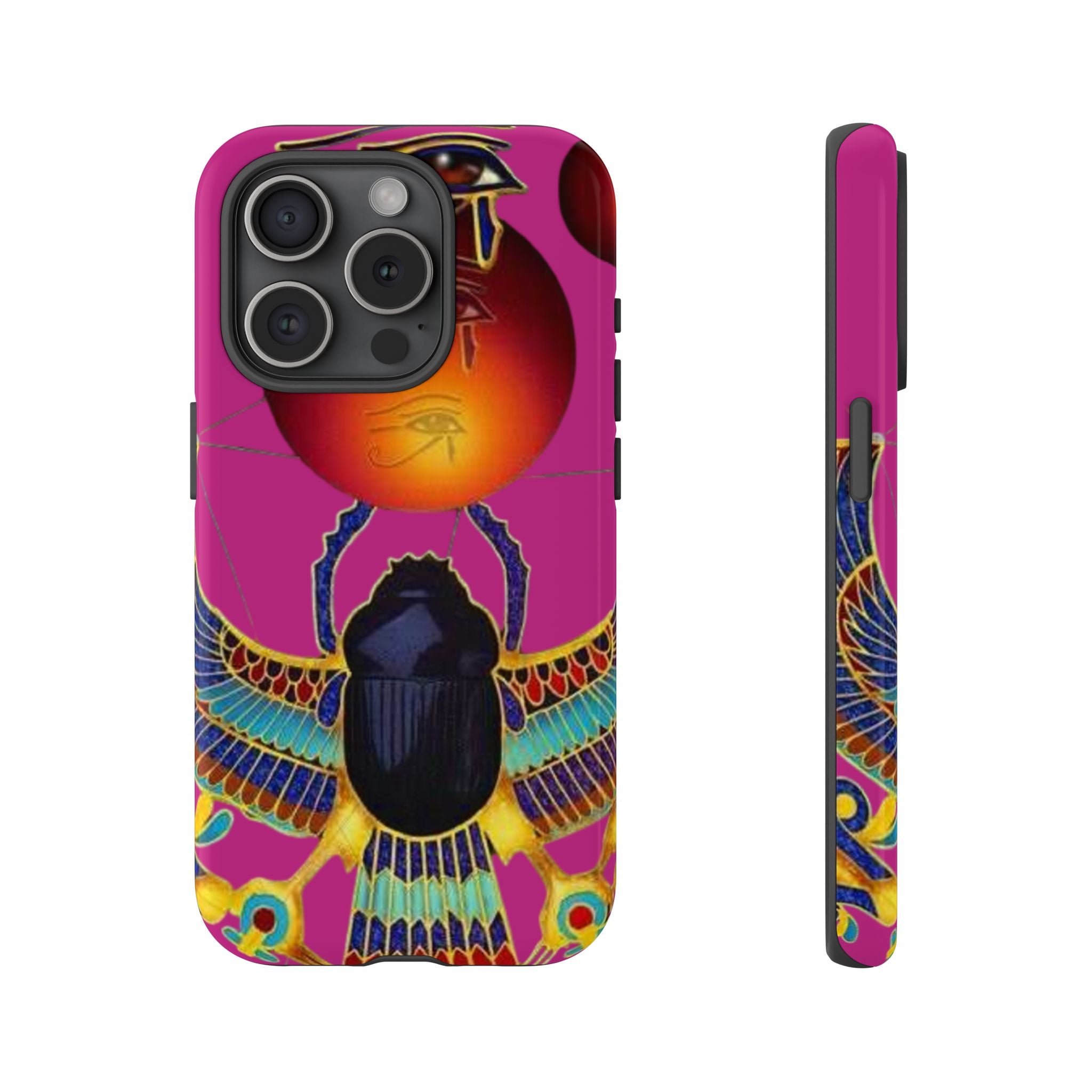 Vibrant Phone Case with Egyptian Inspired Design, Durable Phone Cover, Unique Gift for Her, Artful Accessory for Everyday Use
