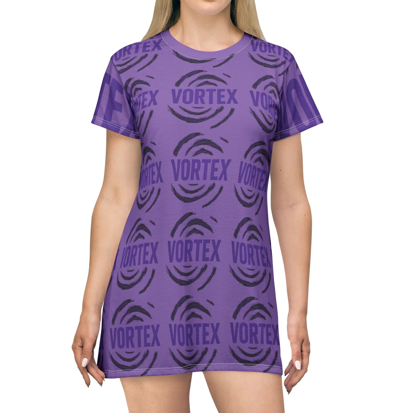 Vortex Pattern T-Shirt Dress, Casual Summer Dress, Trendy Graphic Dress, Gift for Her, Toddler & Youth Sizes Available