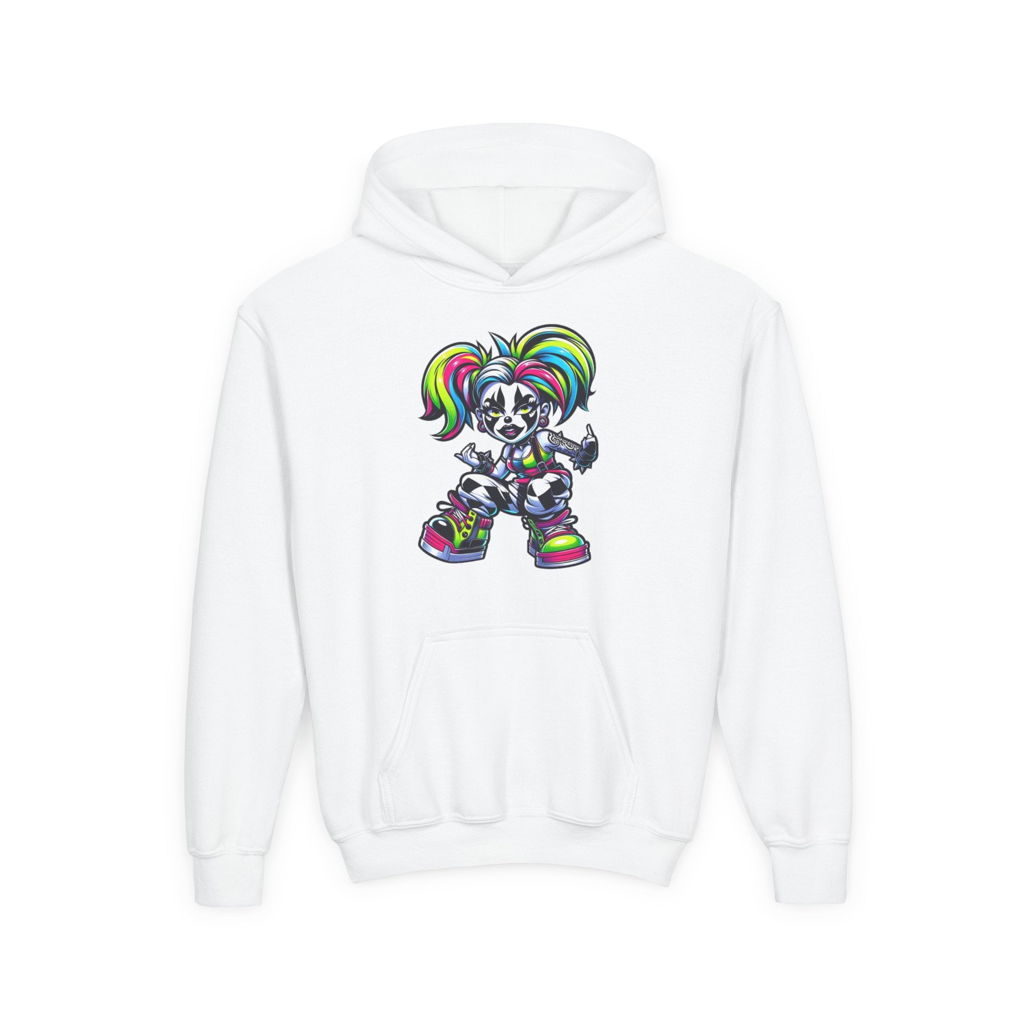 Youth Hooded Sweatshirt with Colorful Cool Panda Design, Fun Hoodie for Kids, Perfect Gift for Birthdays and Holidays, Cozy [...]