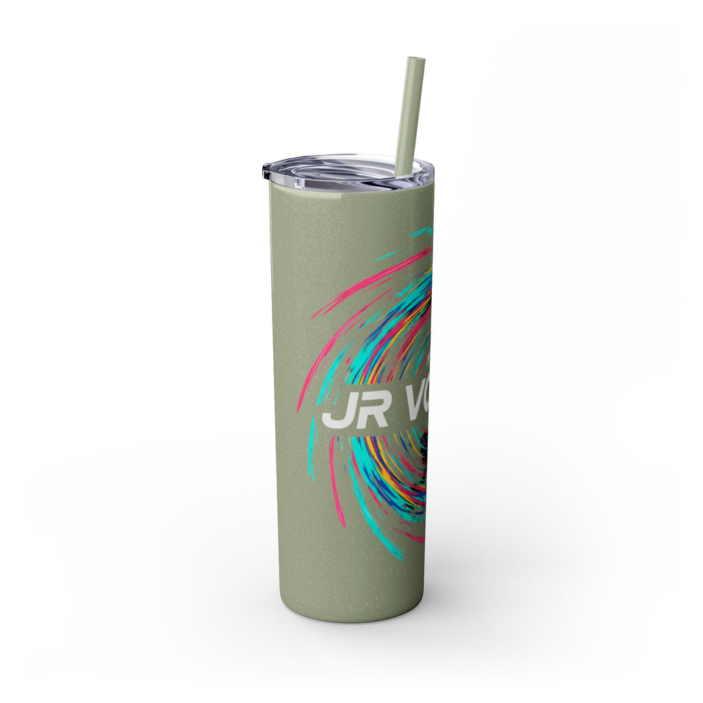Colorful Swirl Skinny Tumbler with Straw, 20oz | Insulated Drinkware | Perfect for Gifts, Travel, Office, Beach, Summer Vibes