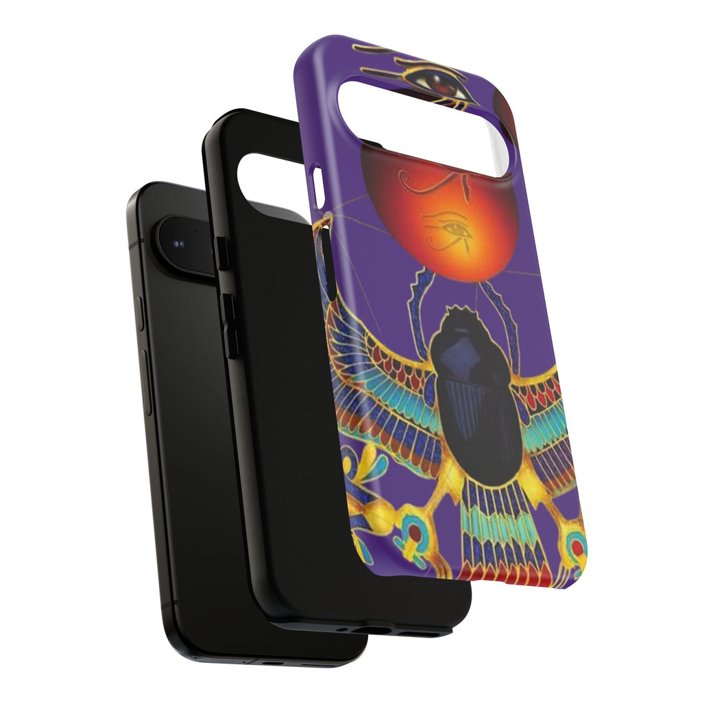 Colorful Phone Case with Egyptian-Inspired Design, Tough Cases for Gift, Phone Protection, Unique Accessories, Festival Style, Phone Cover