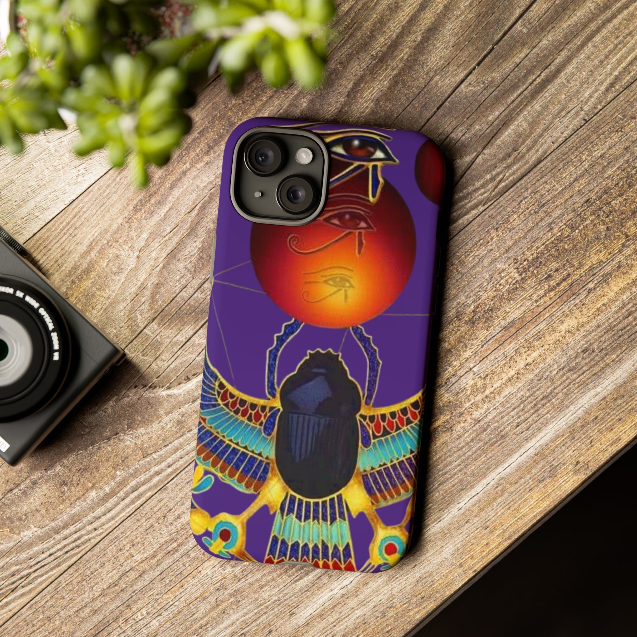 Colorful Phone Case with Egyptian-Inspired Design, Tough Cases for Gift, Phone Protection, Unique Accessories, Festival Style, Phone Cover