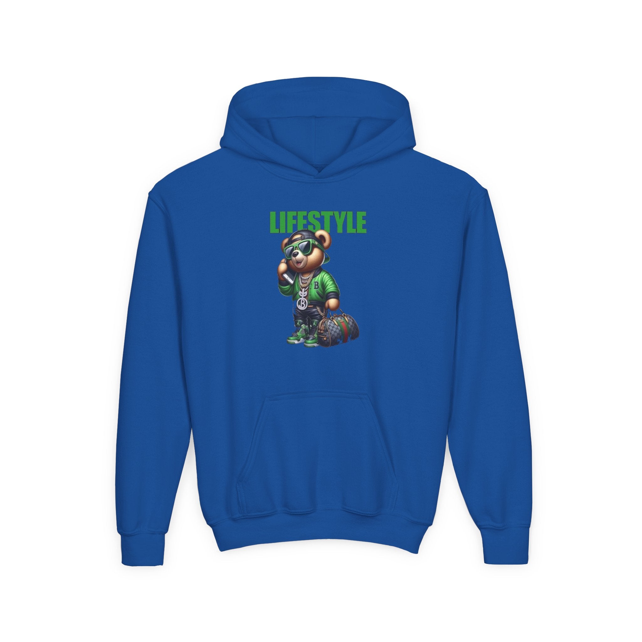 Youth Hooded Sweatshirt with Lifestyle Design - Cozy, Stylish, Fun Wear for Kids, Perfect for Casual Days, Gift Ideas, Streetwear