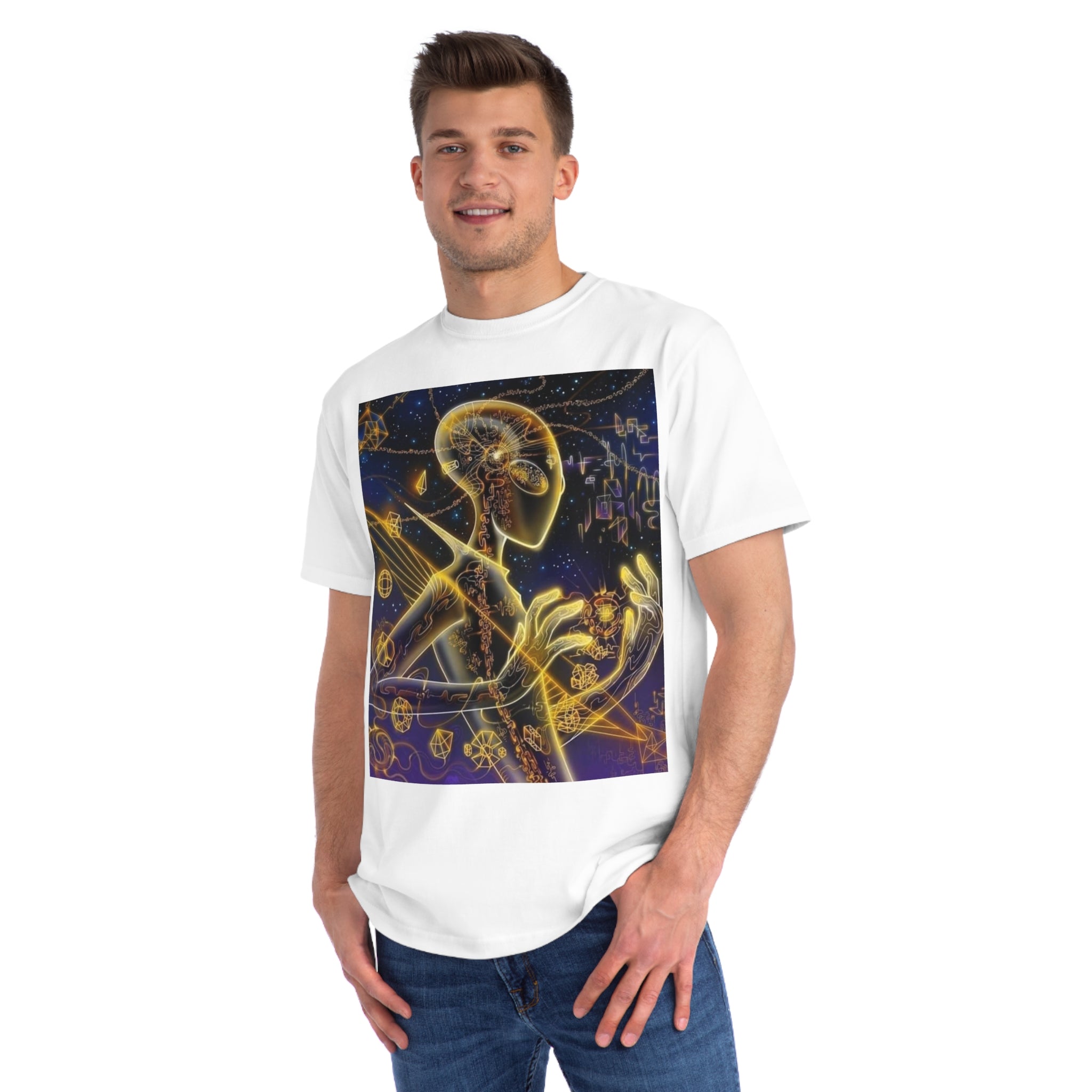 Cosmic Vibes T-Shirt - Alien👽🛸🔖 Design, Unisex Tee, Music Festival Shirt, Gifts for Space Lovers, Casual Wear, Unique Art T-Shirt