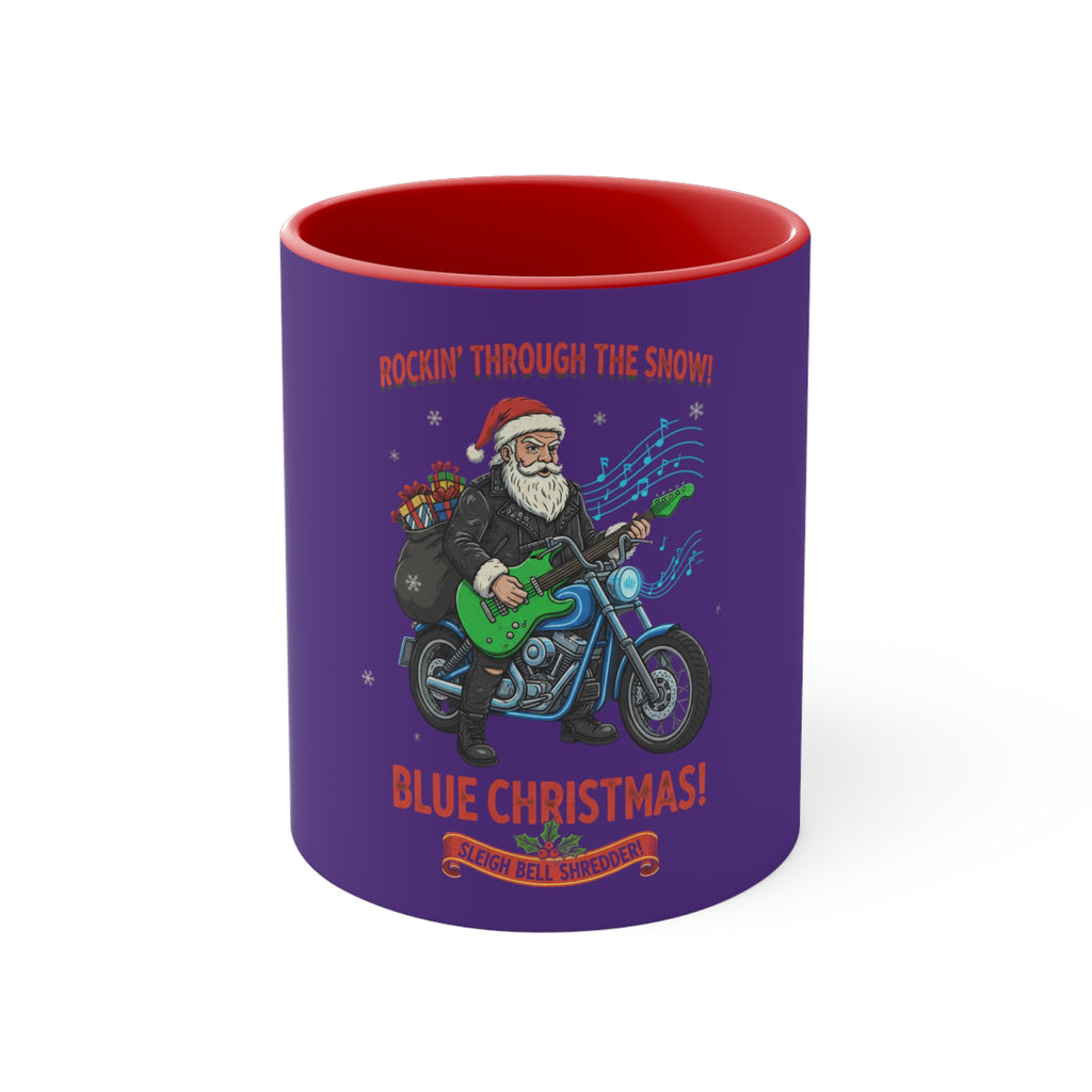 11oz Accent Mug With Custom Artwork In Blue And White Green And White Red And White Pink And White Ceramic