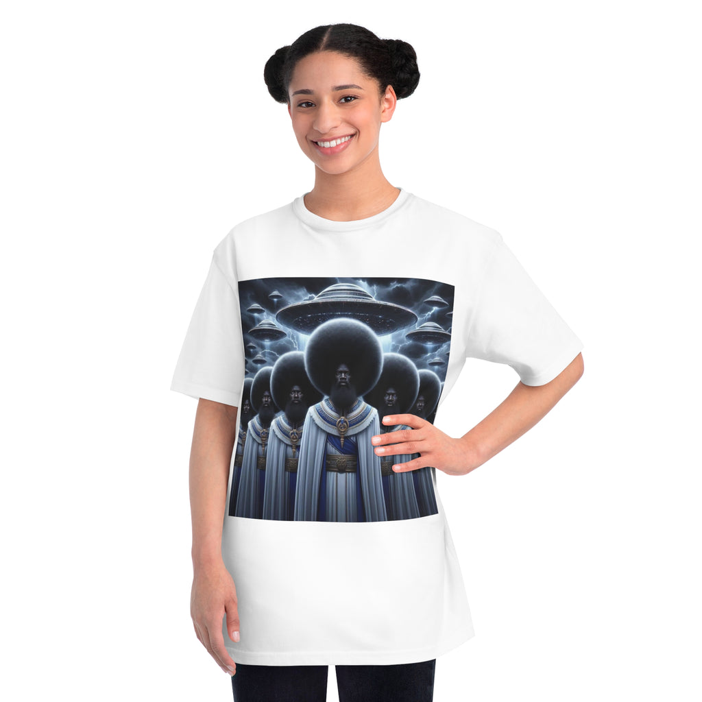 Organic Unisex Classic T-Shirt with Space-Inspired Design, Artistic Tee for Trendsetters, Unique Gift, Comfortable Wear, Cosmic Fashion