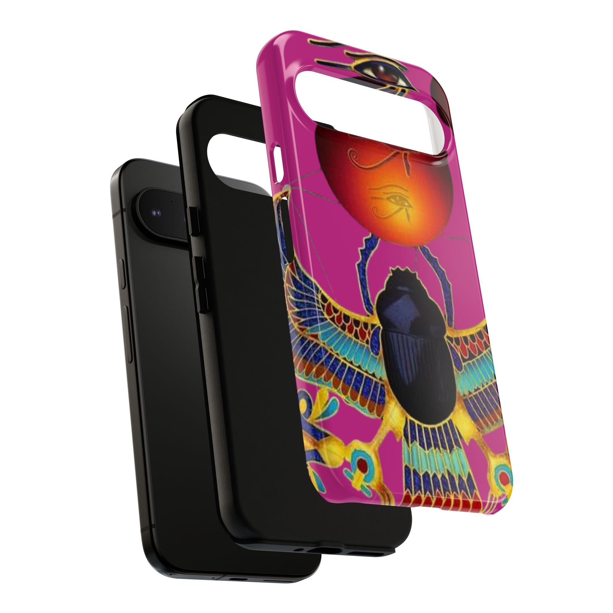 Vibrant Phone Case with Egyptian Inspired Design, Durable Phone Cover, Unique Gift for Her, Artful Accessory for Everyday Use