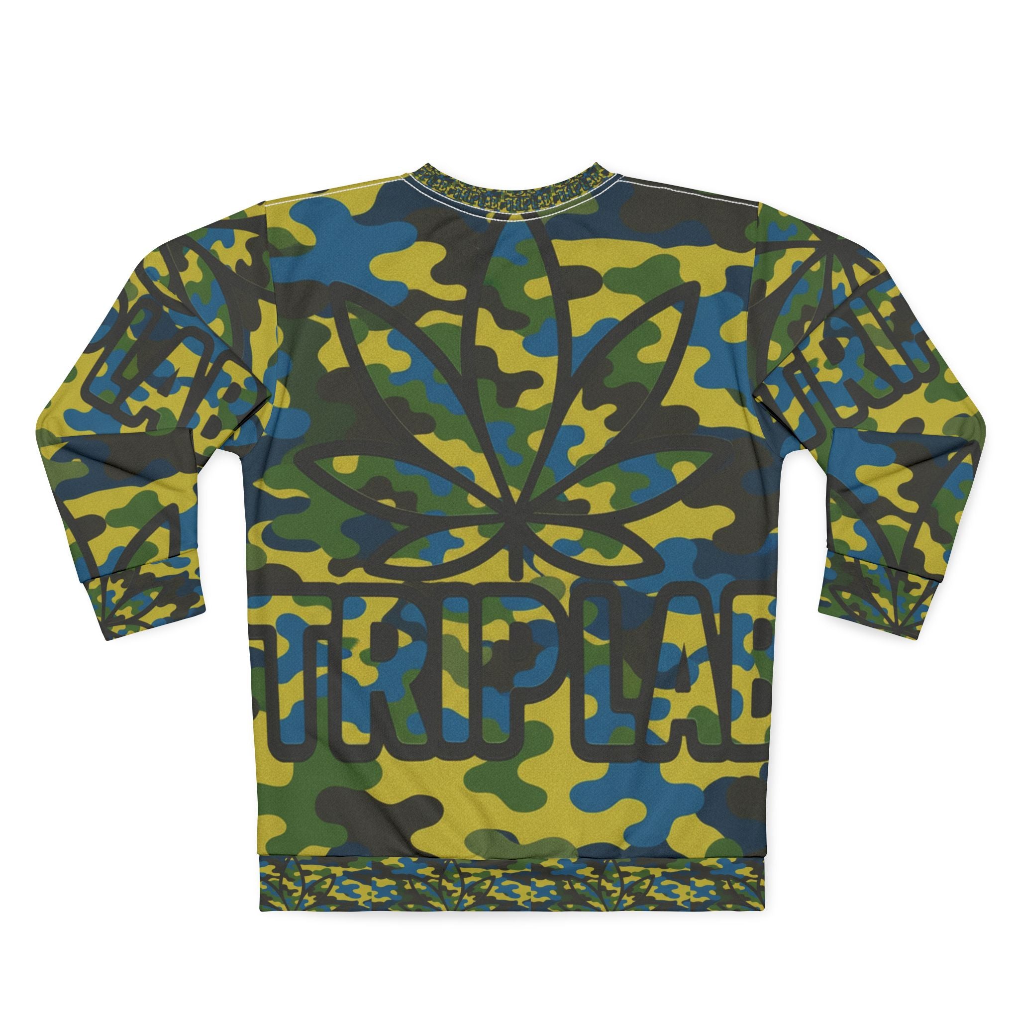 Camo 'Tripleaf' Sweatshirt – All-Over Print Cannabis Leaf Pullover