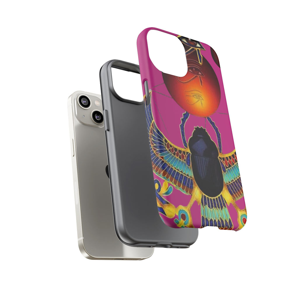 Vibrant Phone Case with Egyptian Inspired Design, Durable Phone Cover, Unique Gift for Her, Artful Accessory for Everyday Use