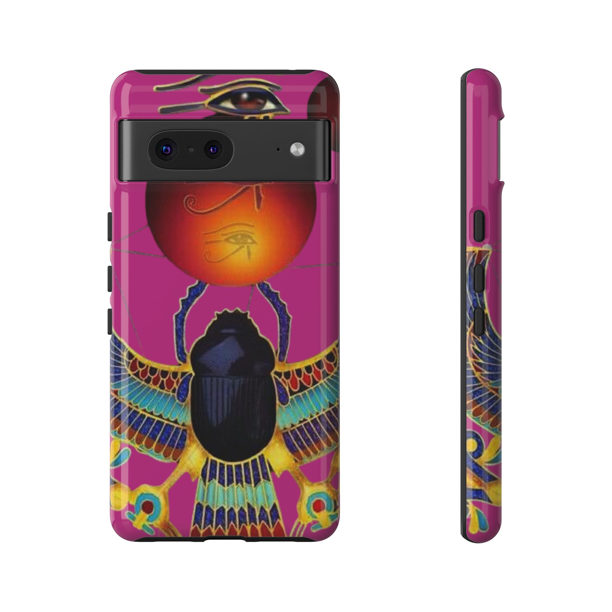 Vibrant Phone Case with Egyptian Inspired Design, Durable Phone Cover, Unique Gift for Her, Artful Accessory for Everyday Use