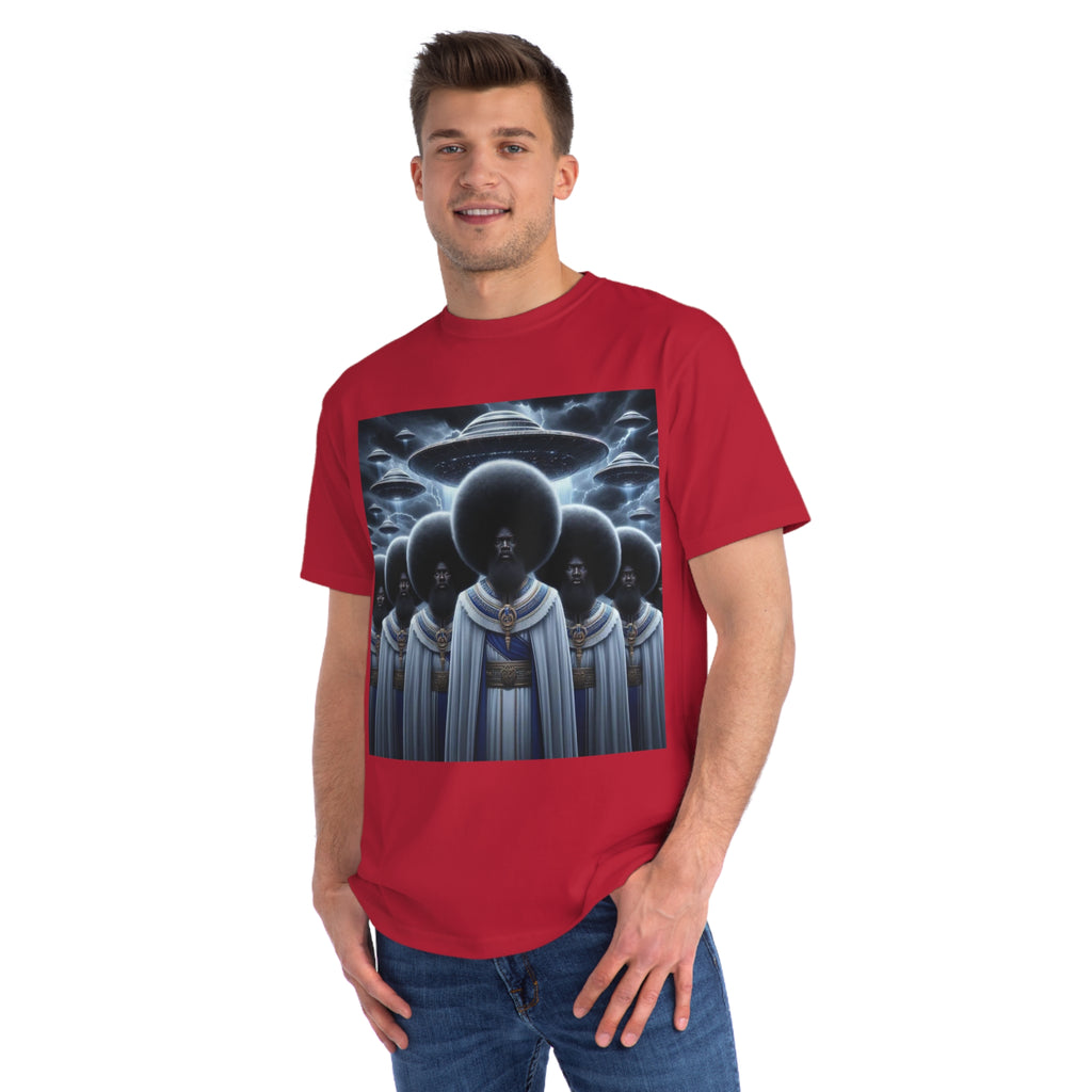 Organic Unisex Classic T-Shirt with Space-Inspired Design, Artistic Tee for Trendsetters, Unique Gift, Comfortable Wear, Cosmic Fashion