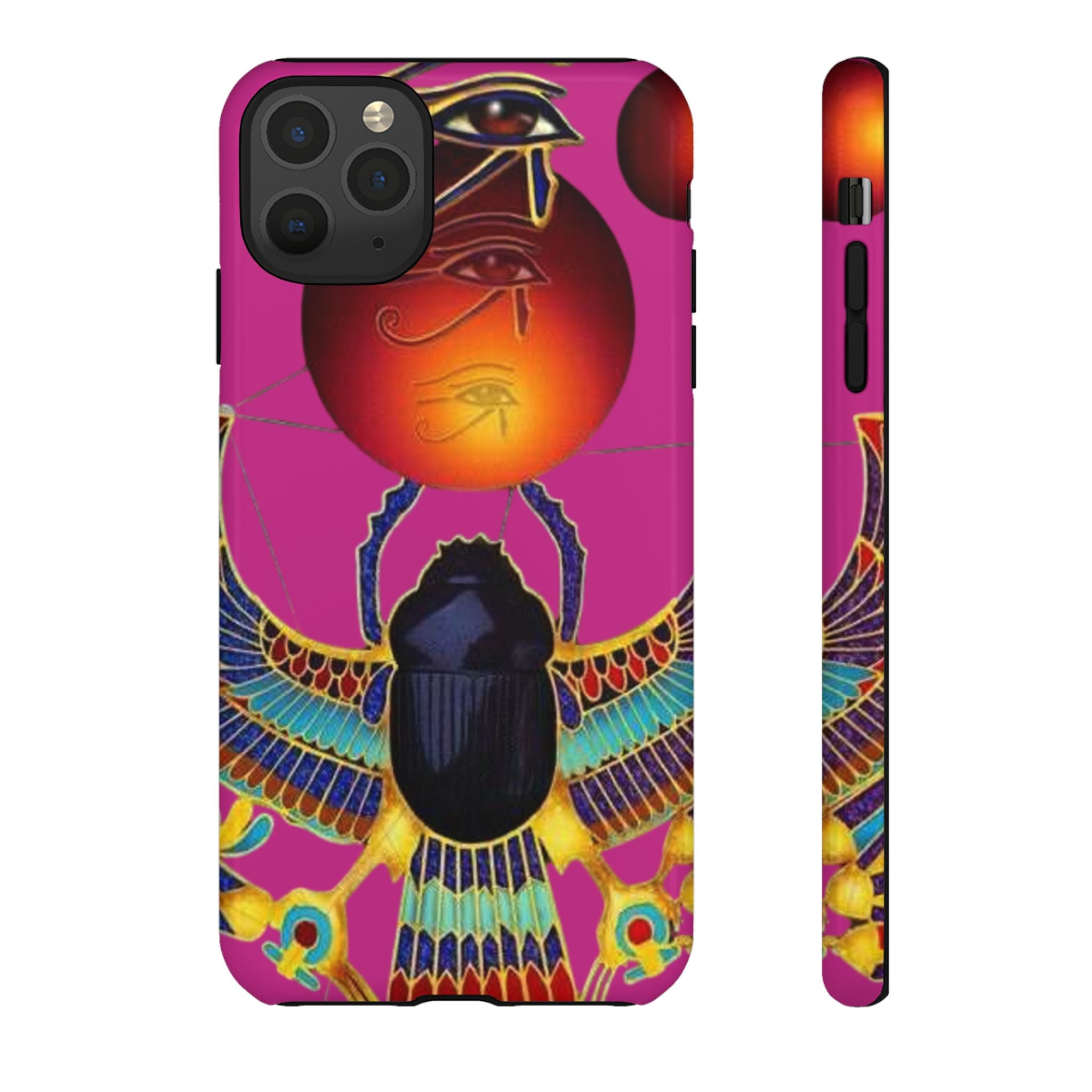 Vibrant Phone Case with Egyptian Inspired Design, Durable Phone Cover, Unique Gift for Her, Artful Accessory for Everyday Use