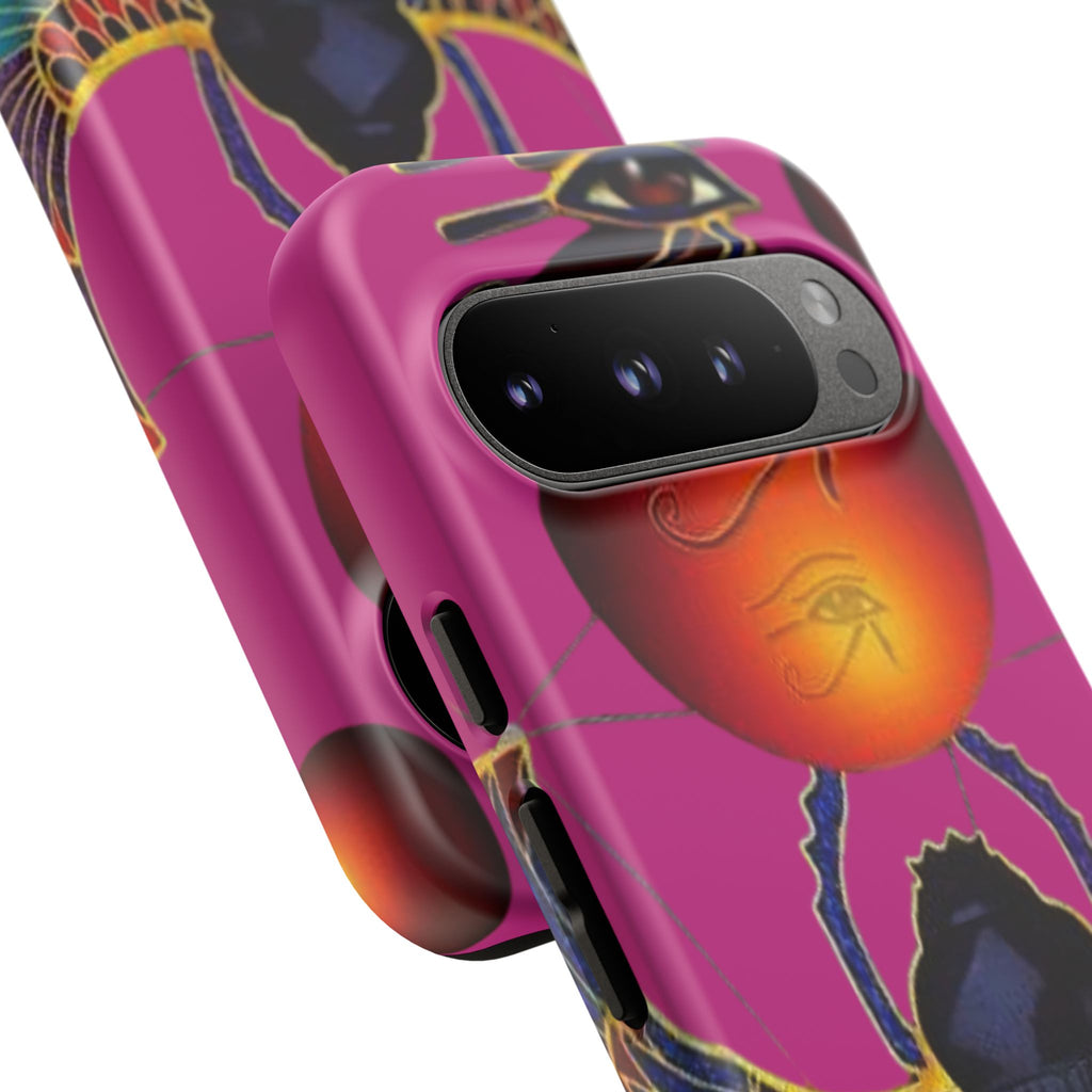 Vibrant Phone Case with Egyptian Inspired Design, Durable Phone Cover, Unique Gift for Her, Artful Accessory for Everyday Use