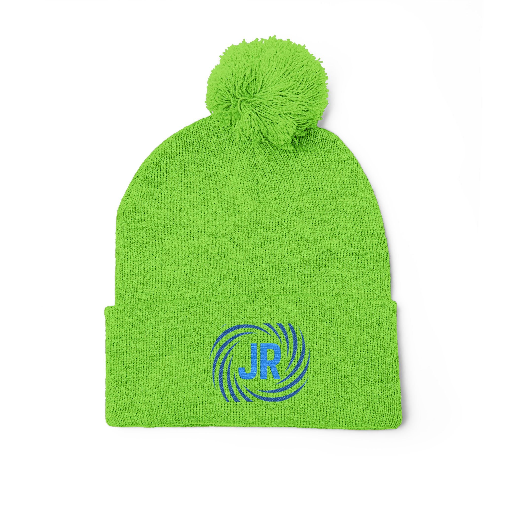 Pom-Pom Knit Cap (Embroidery)