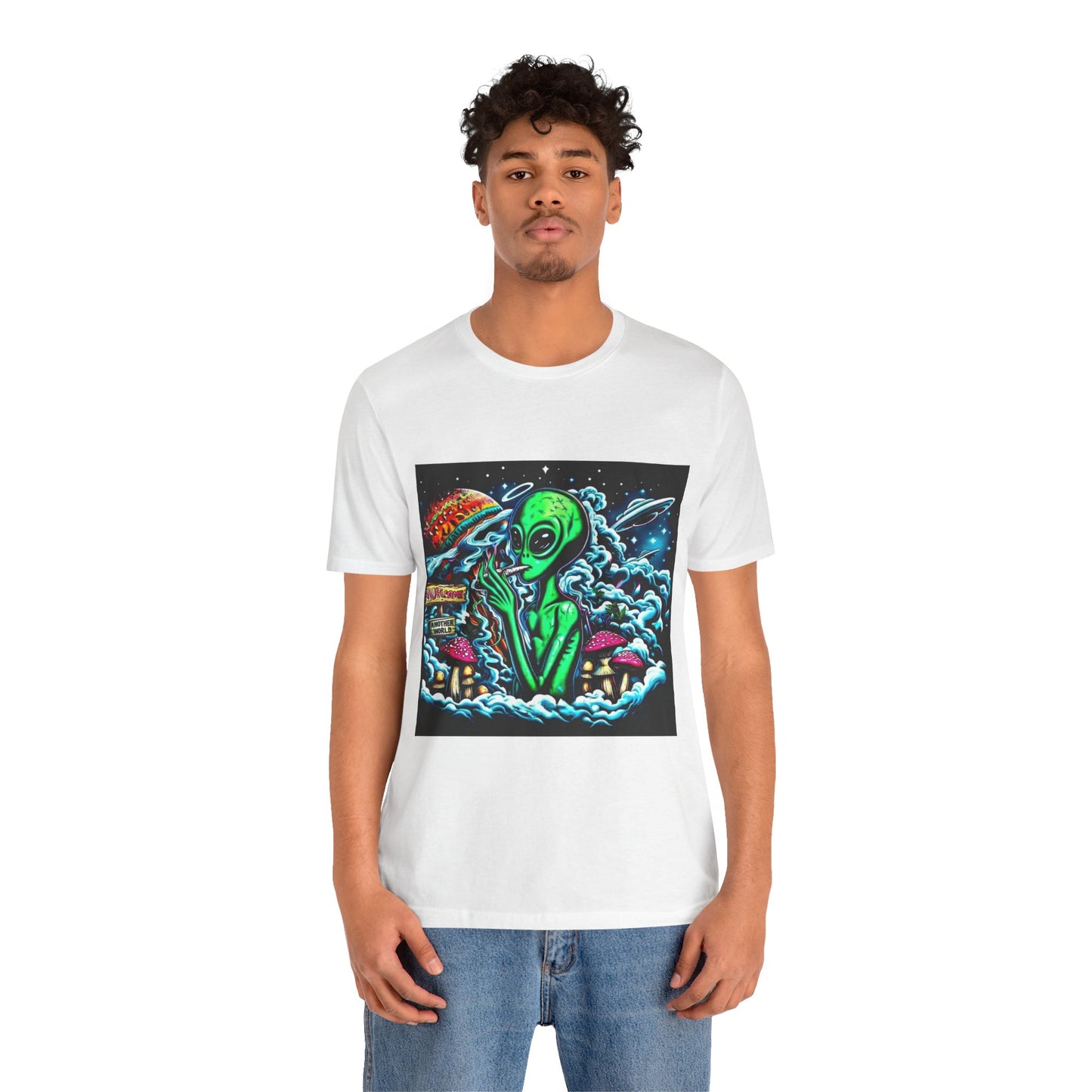 Alien Vibes Unisex Tee, Retro Alien Shirt, UFO Graphic Tee, Cute Space T-Shirt, Gift for Sci-Fi Lovers