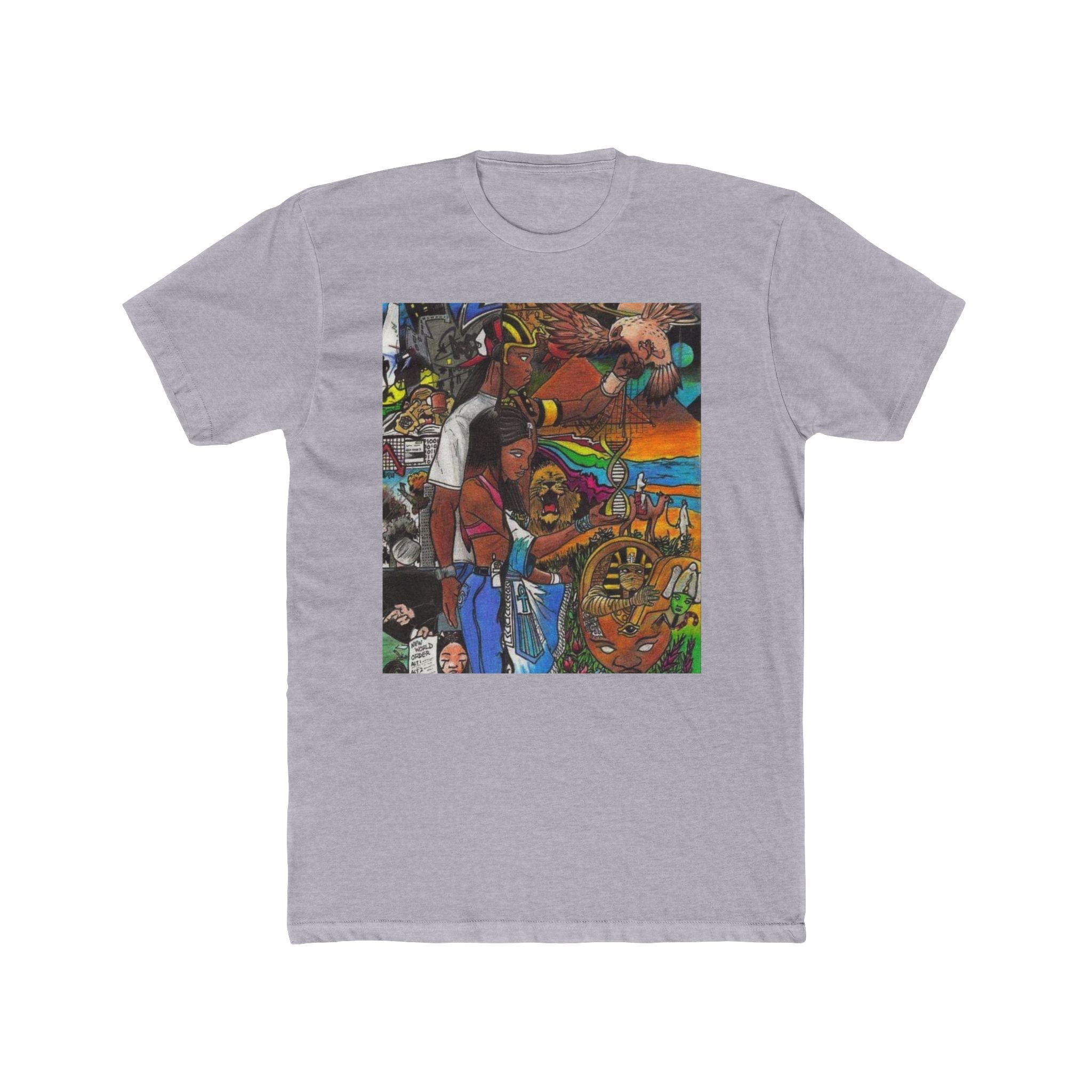 Colorful Artistic Unisex Crew Tee - Unique Graphic T-Shirt for Art Lovers, Casual Wear, Gift for Creatives, Everyday Style, Festival Apparel