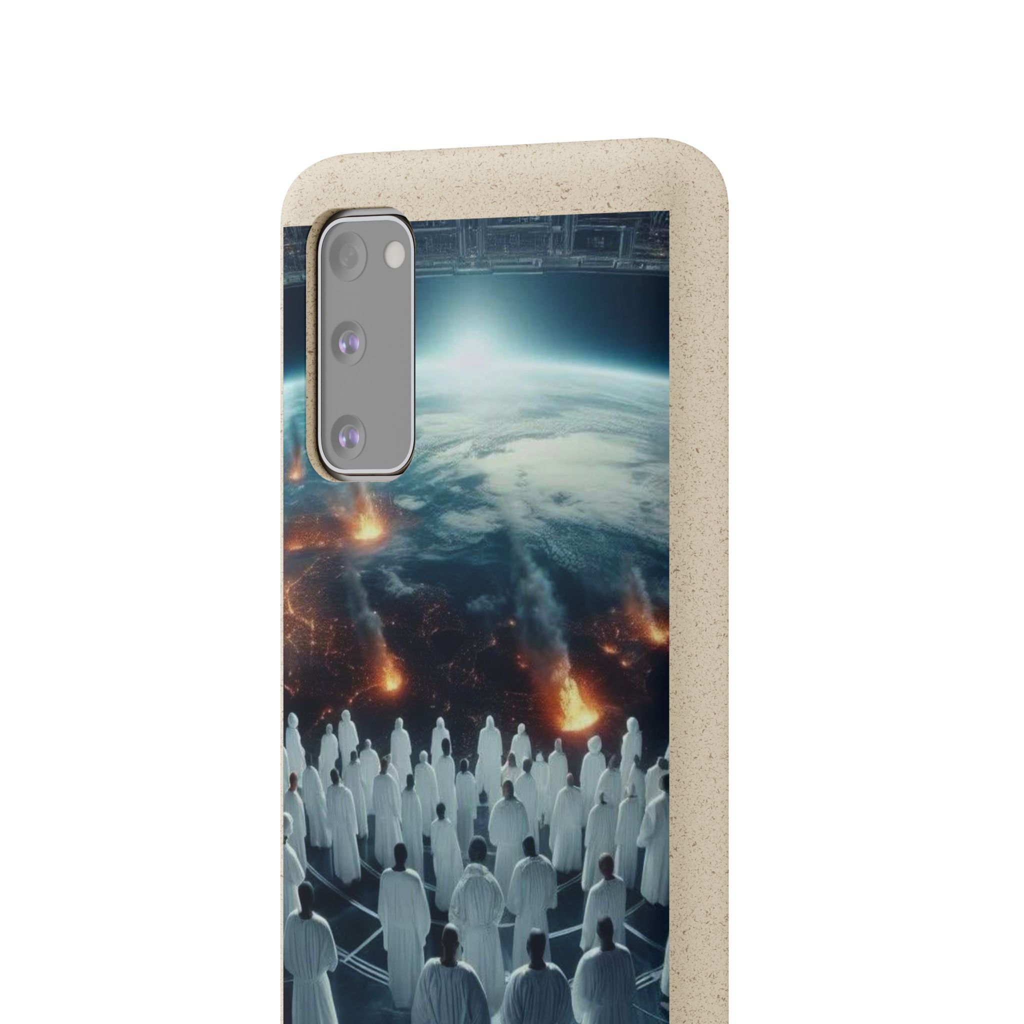 Galactic Gathering Biodegradable Phone Case - Eco-Friendly Cosmic Design
