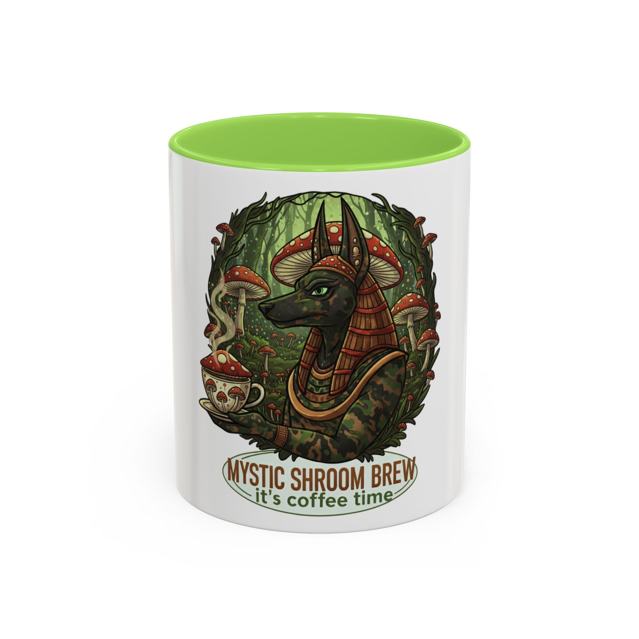 Mystic Shroom Brew Coffee Mug, Colorful Ceramic Cup for Coffee Lovers, Unique Gift for Birthdays, Housewarming, and Nature Enthusiasts