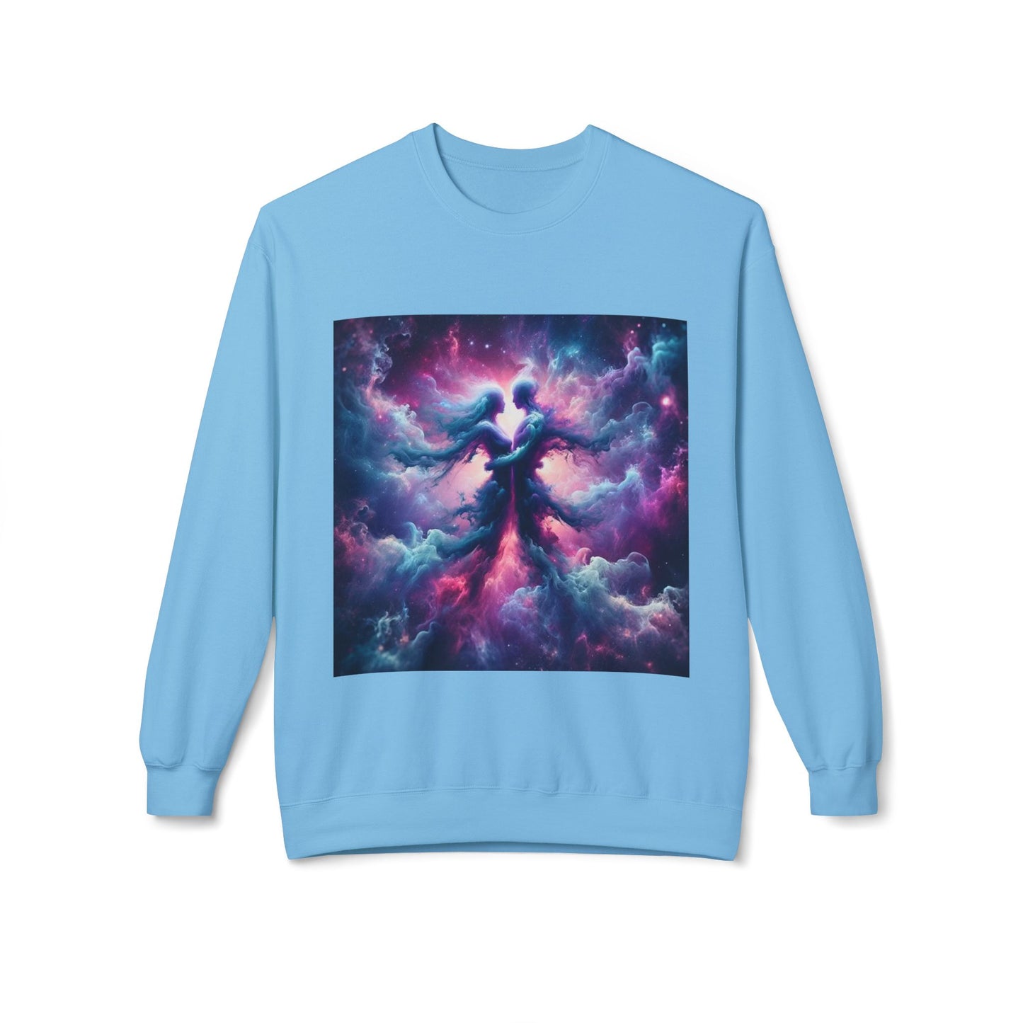 Cosmic Vibes Crewneck Sweatshirt | Unisex Midweight Fleece | Perfect for Stargazers, Gift for Astronomy Lovers, Space Design