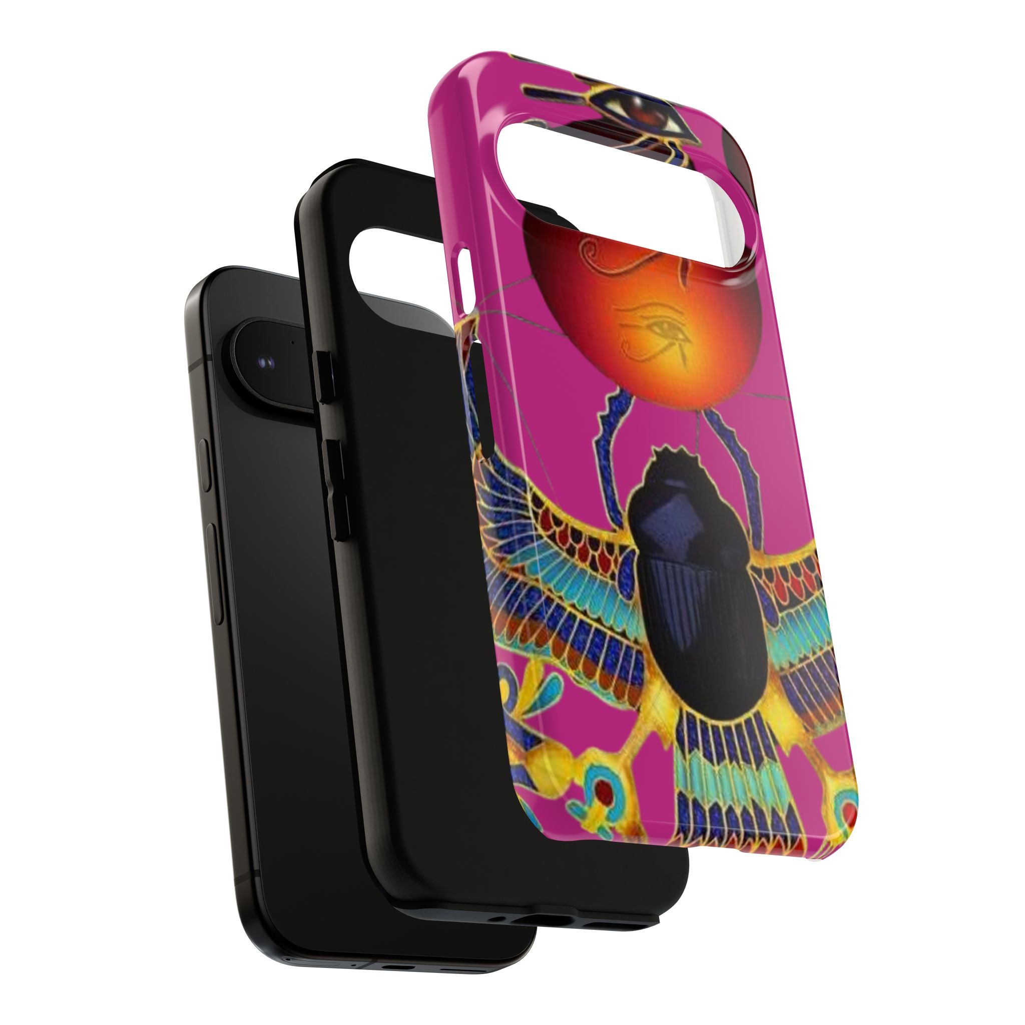 Vibrant Phone Case with Egyptian Inspired Design, Durable Phone Cover, Unique Gift for Her, Artful Accessory for Everyday Use