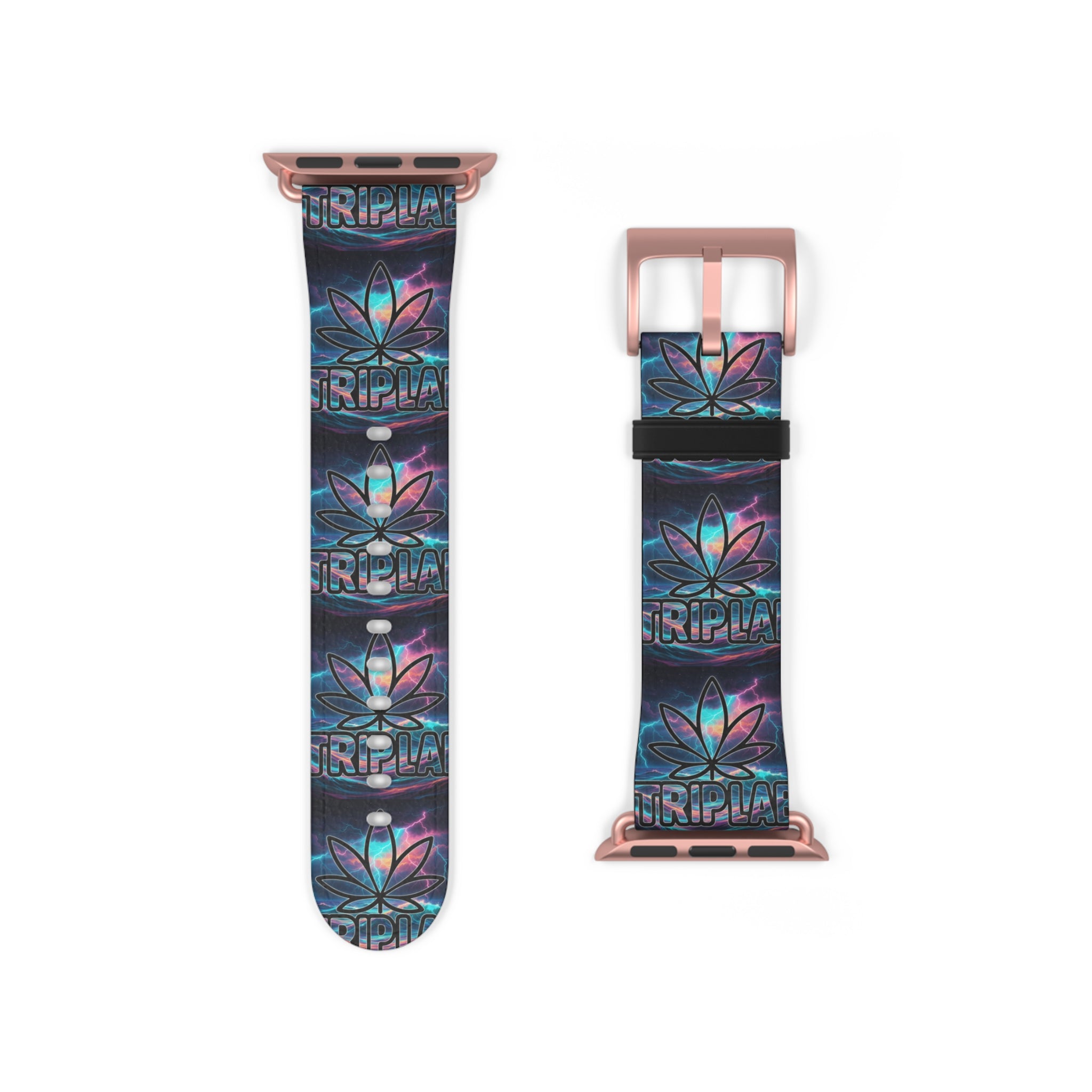 Galaxy Lotus Watch Band — Colorful Floral Pattern Apple Watch Strap