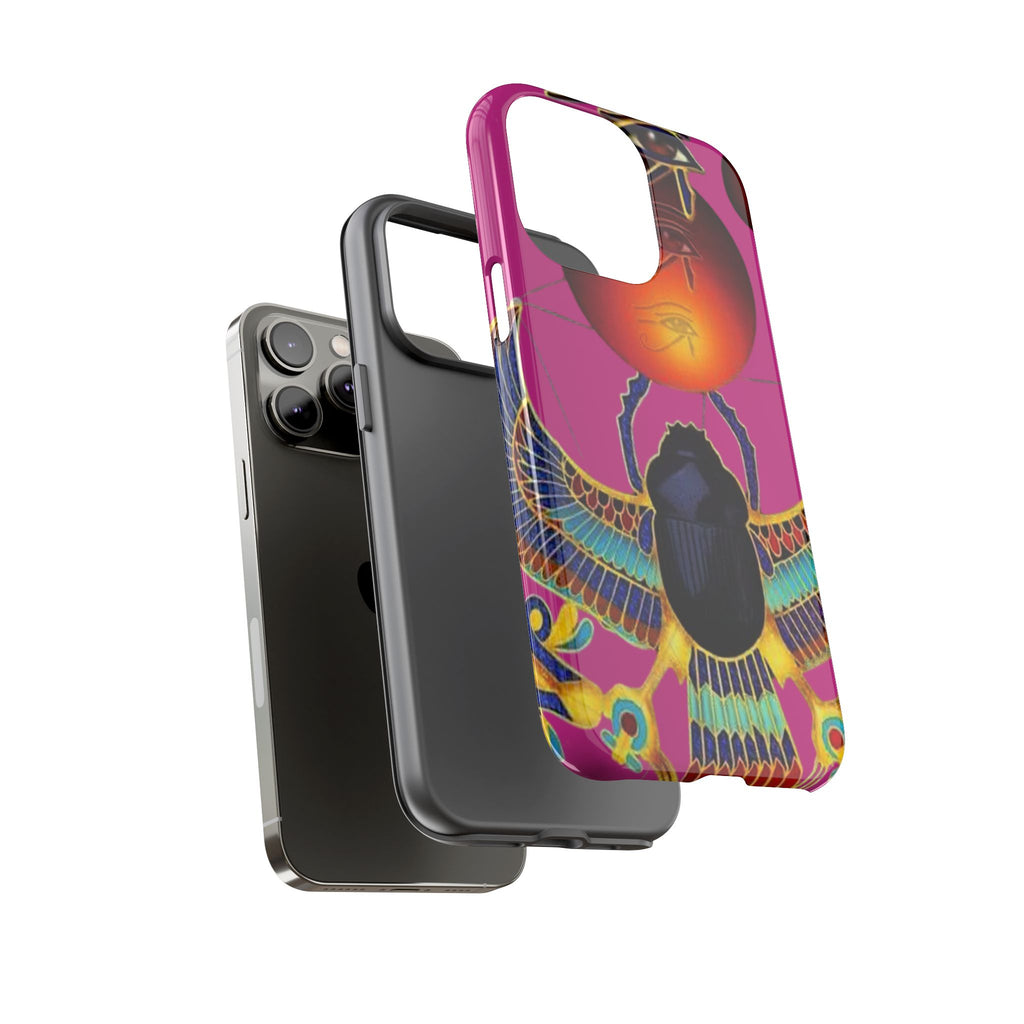 Vibrant Phone Case with Egyptian Inspired Design, Durable Phone Cover, Unique Gift for Her, Artful Accessory for Everyday Use