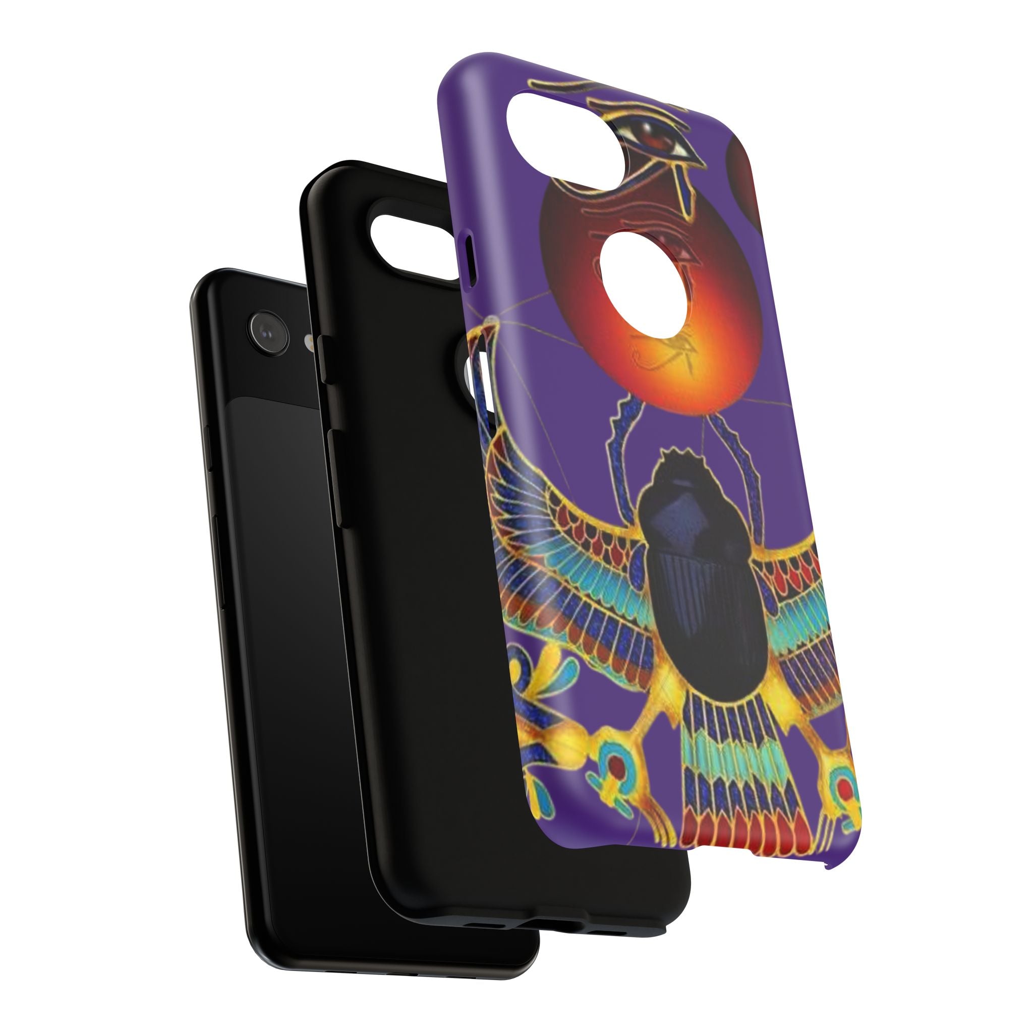 Colorful Phone Case with Egyptian-Inspired Design, Tough Cases for Gift, Phone Protection, Unique Accessories, Festival Style, Phone Cover