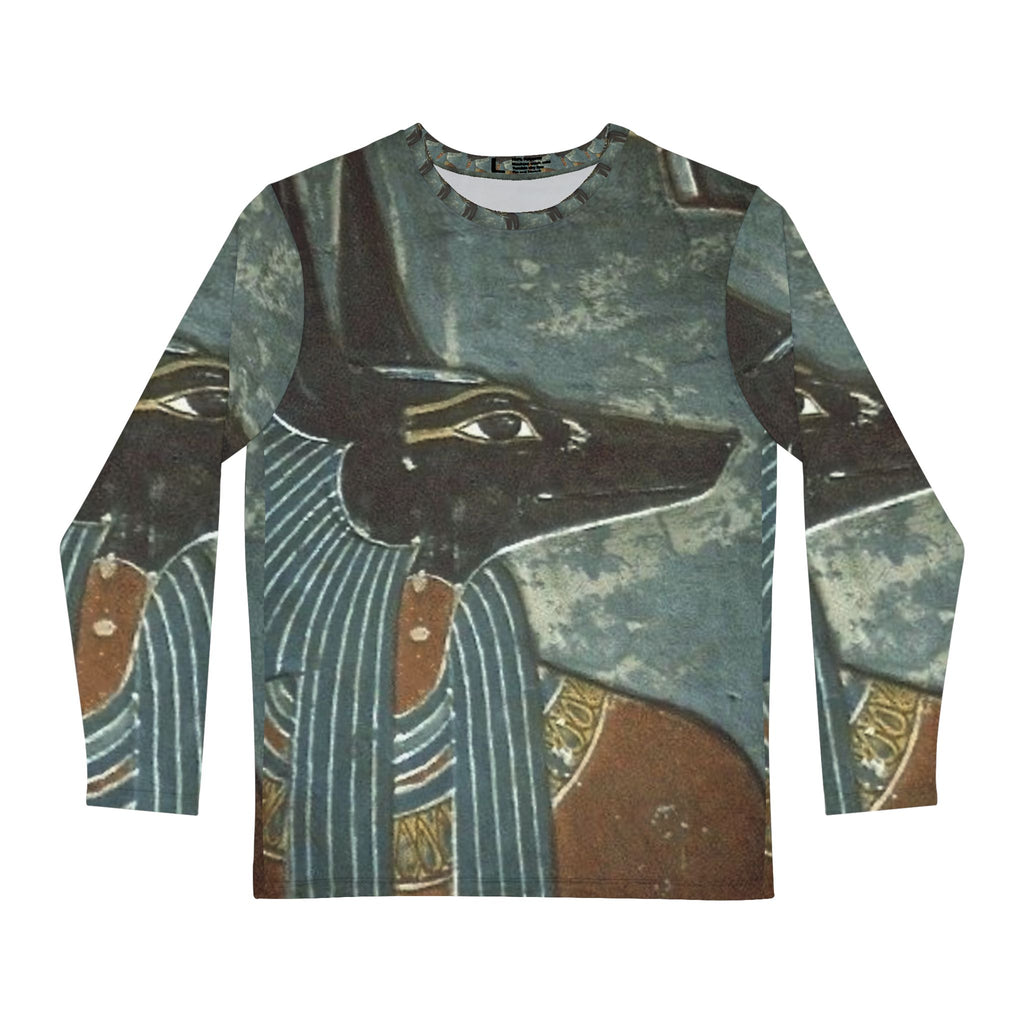 Stylish Anubis Long Sleeve Shirt, Casual Wear, Egyptian Mythology, Unique Gift, Festival Outfit, Cool Graphic Tee