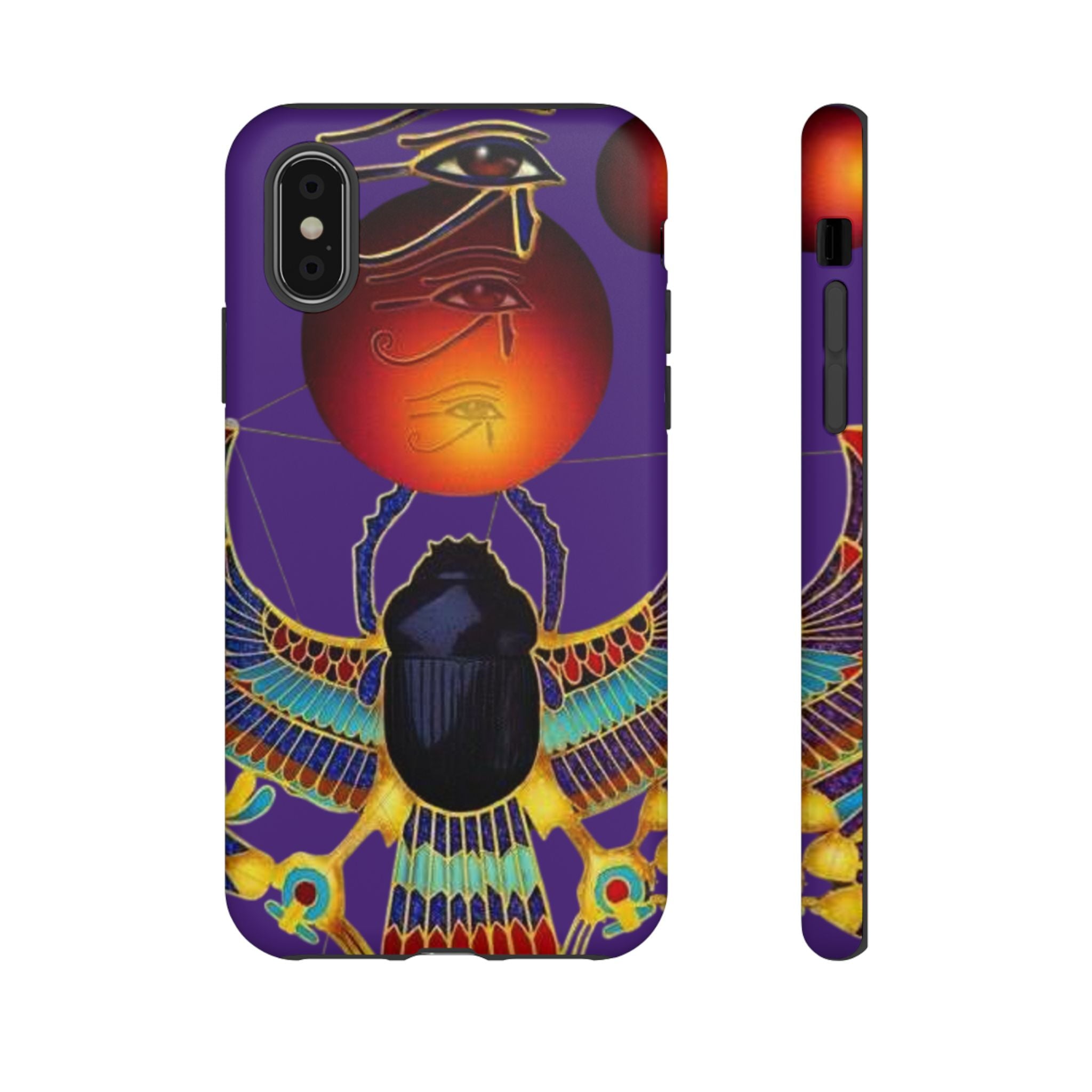 Colorful Phone Case with Egyptian-Inspired Design, Tough Cases for Gift, Phone Protection, Unique Accessories, Festival Style, Phone Cover